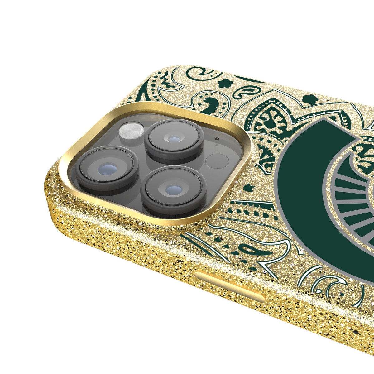 Michigan State University Spartans Paisley Bling Phone Case 4