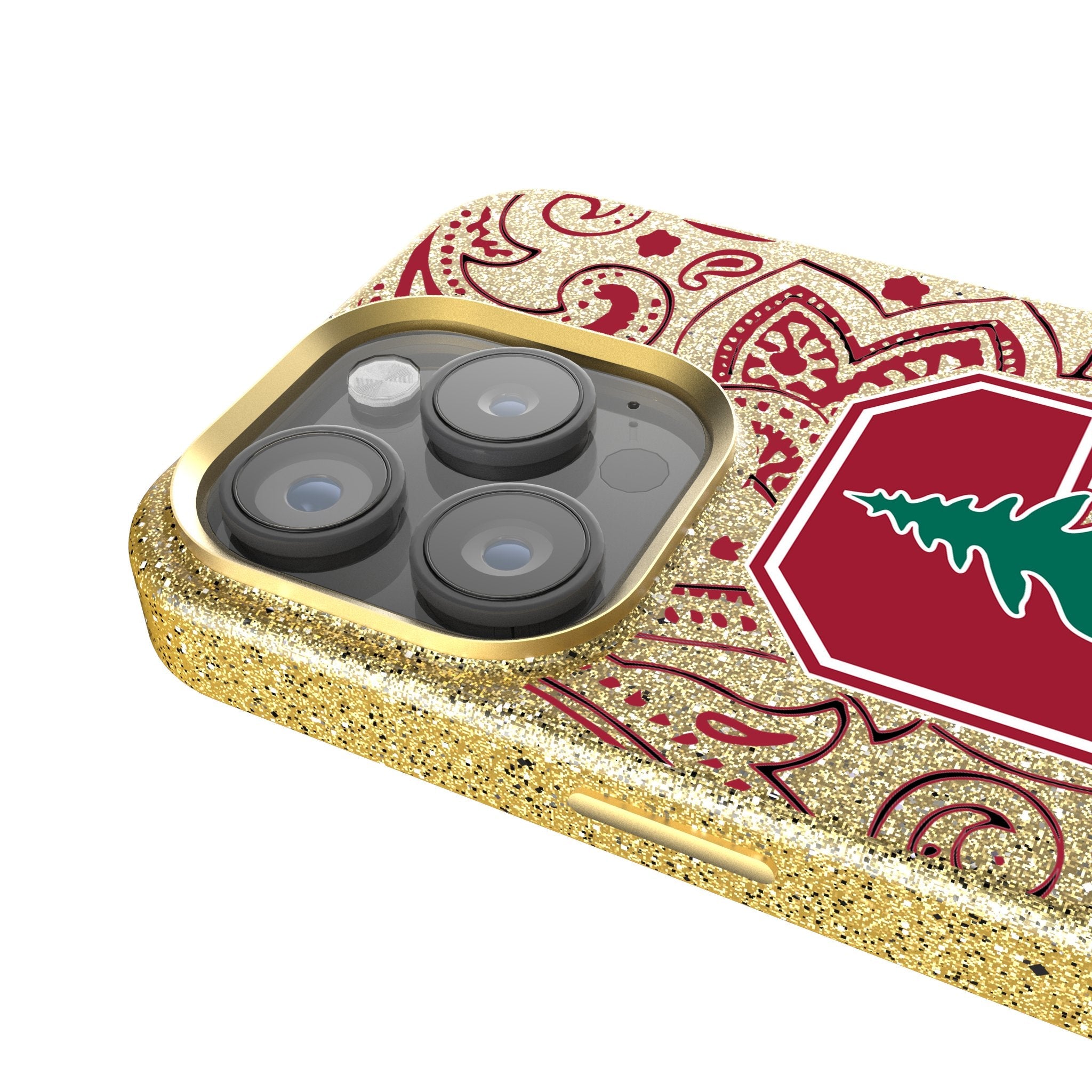 Stanford University Cardinal Paisley Bling Phone Case 4