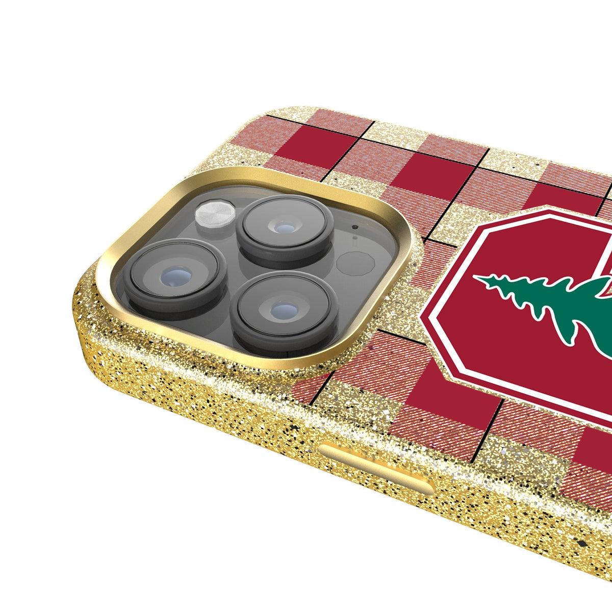 Stanford University Cardinal Plaid Bling Phone Case 4