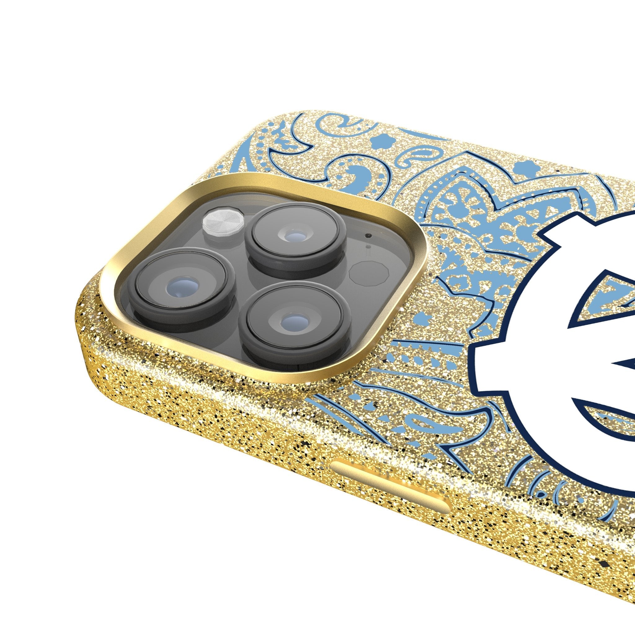 University of North Carolina Tar Heels Paisley Bling Phone Case 4