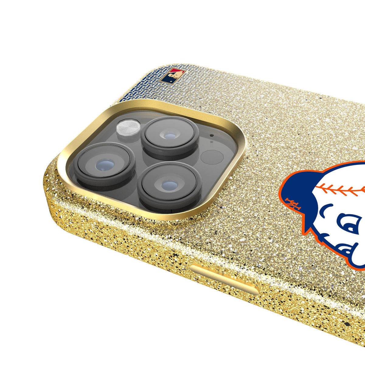 New York Mets 2014 - Cooperstown Collection Linen Bling Phone Case for Apple iPhone 4
