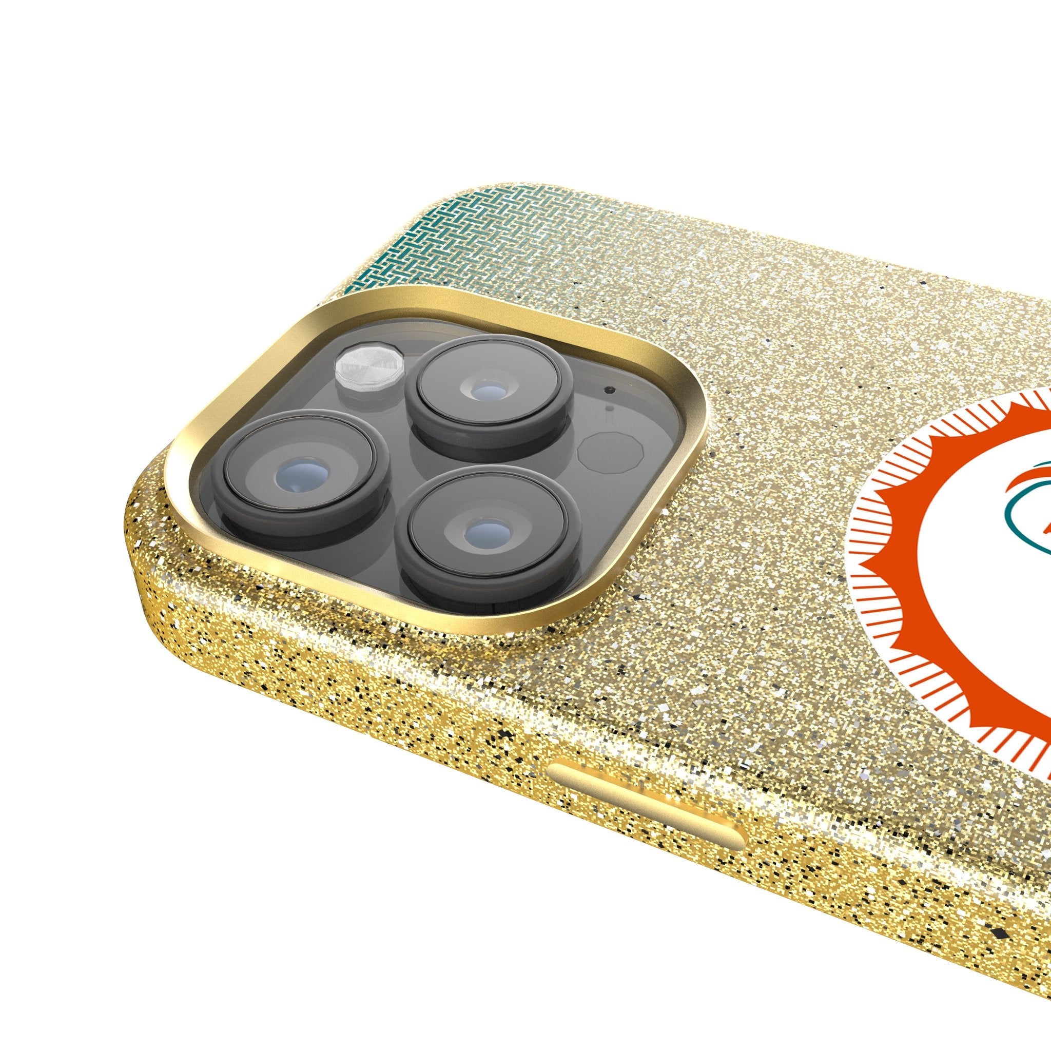 Miami Dolphins 1966-1973 Historic Collection Linen Bling Phone Case for Apple iPhone 4
