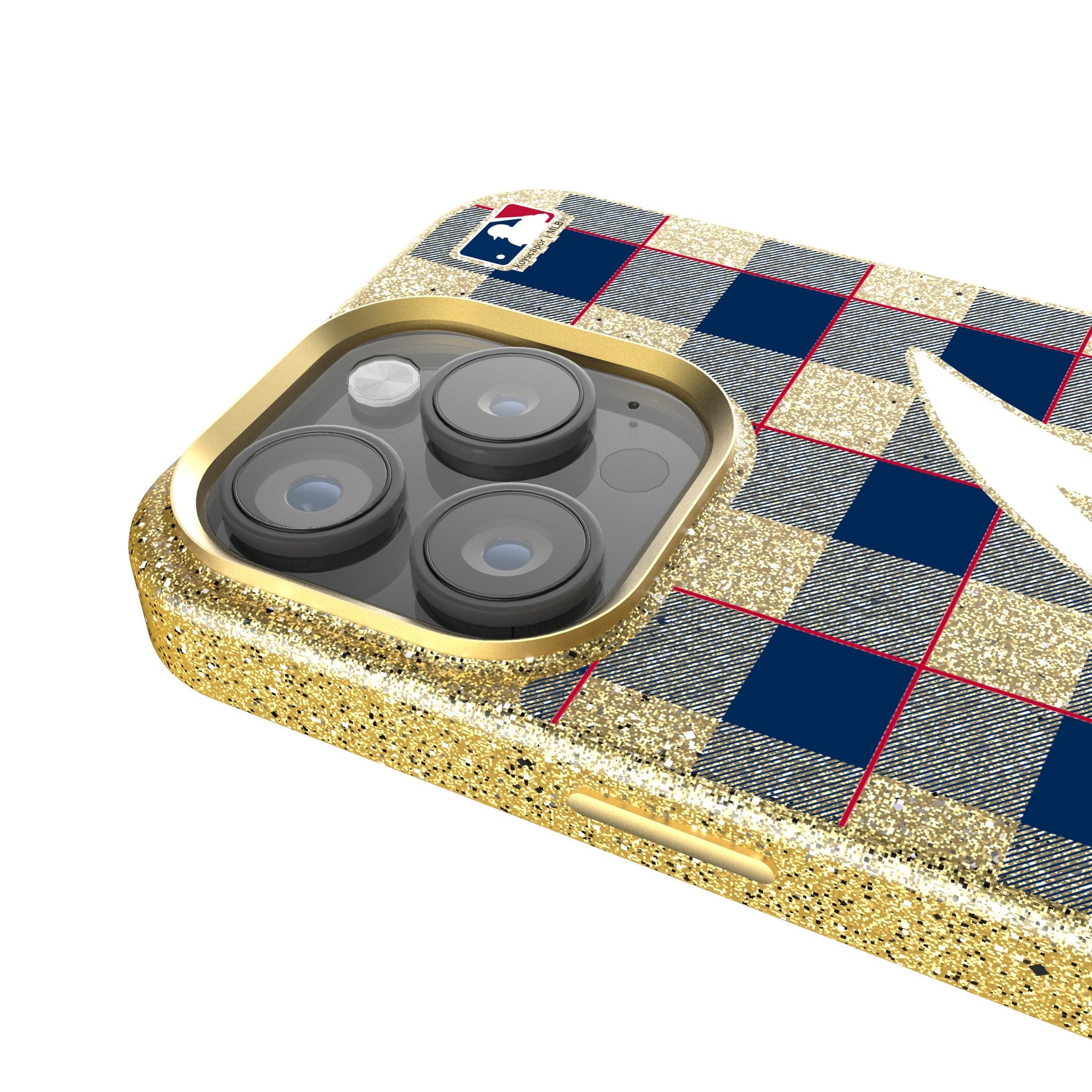 Atlanta Braves Plaid Bling Phone Case 4