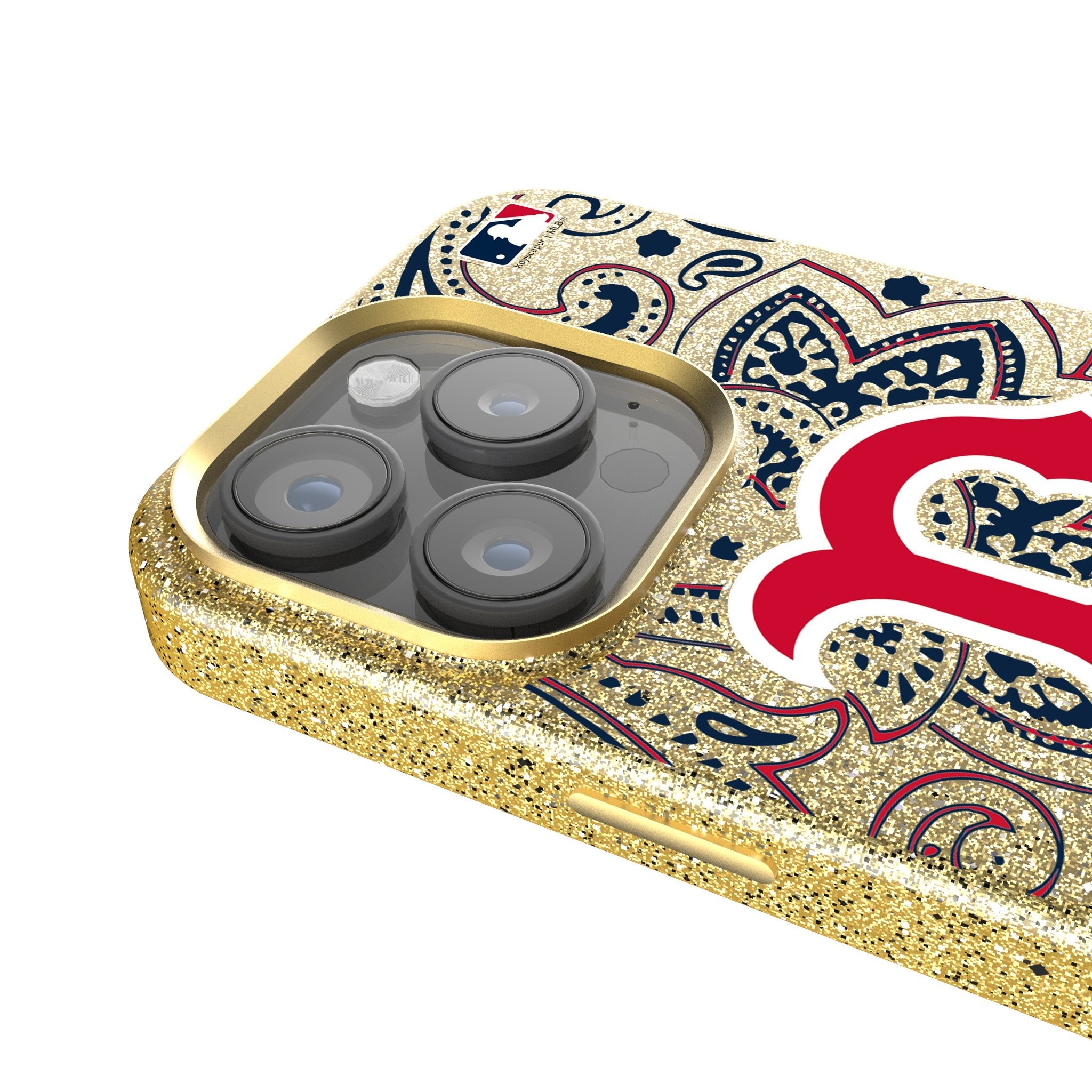 Boston Red Sox Paisley Bling Phone Case 4