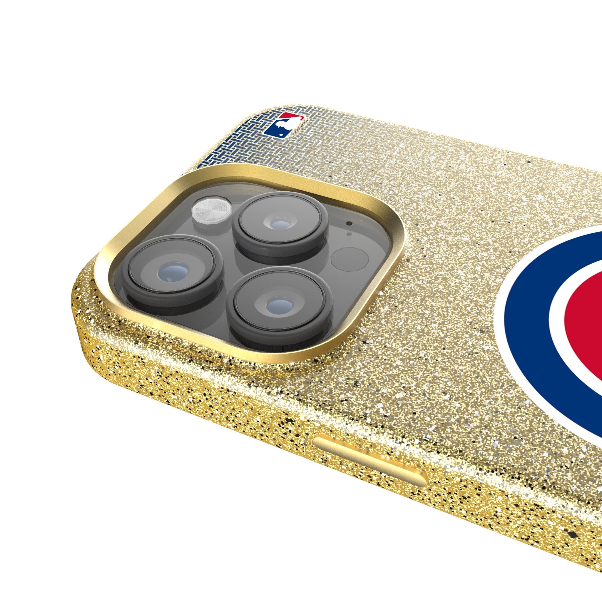 Chicago Cubs Linen Bling Phone Case for Apple iPhone 4