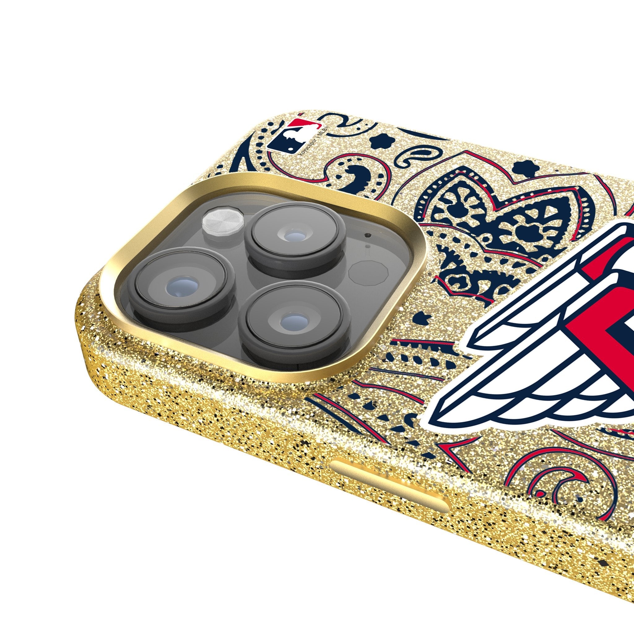 Cleveland Guardians Paisley Bling Phone Case 4
