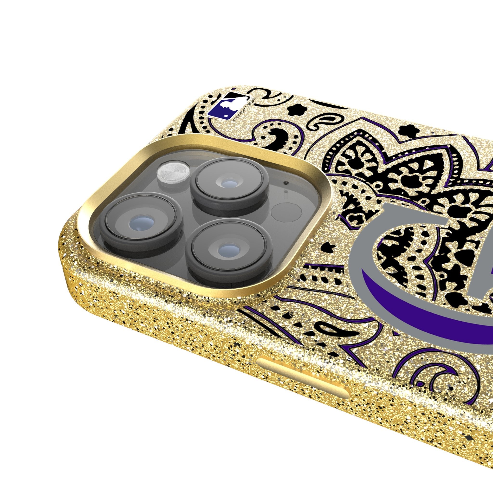Colorado Rockies Paisley Bling Phone Case 4
