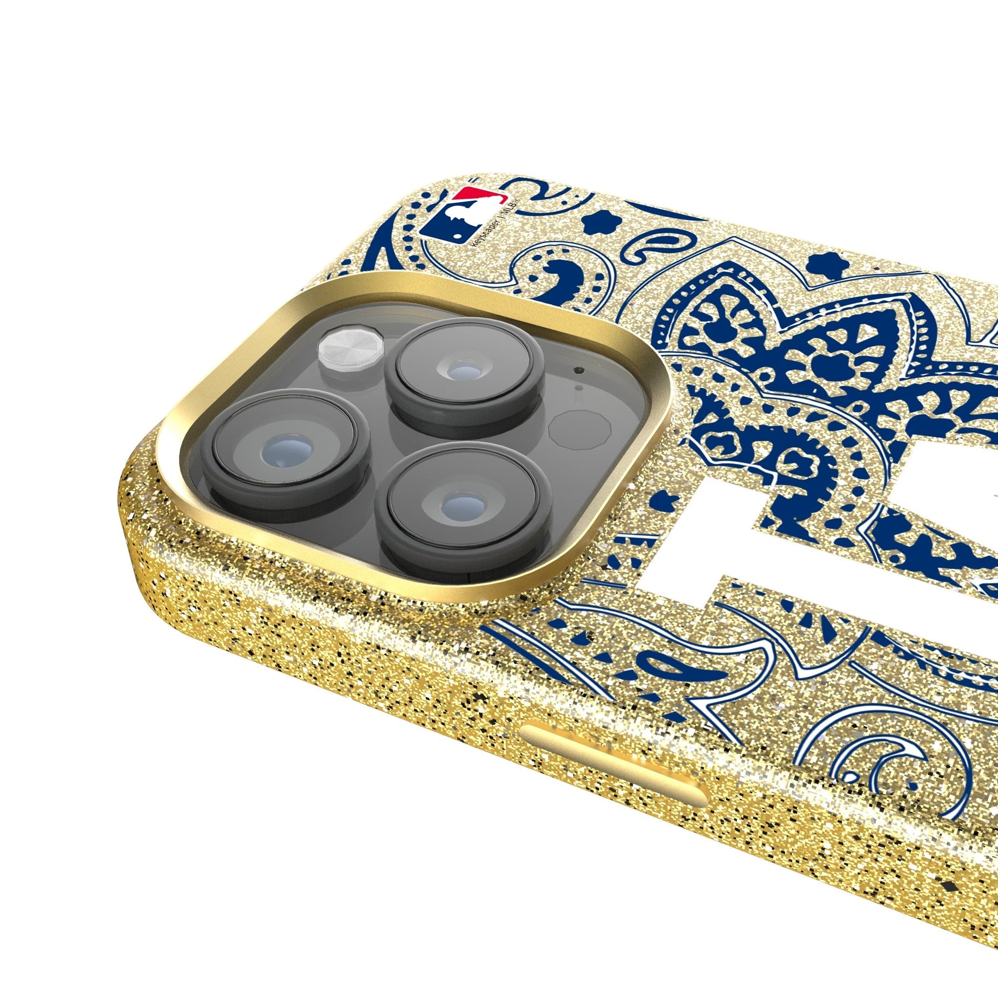 LA Dodgers Paisley Bling Phone Case for Apple iPhone 4