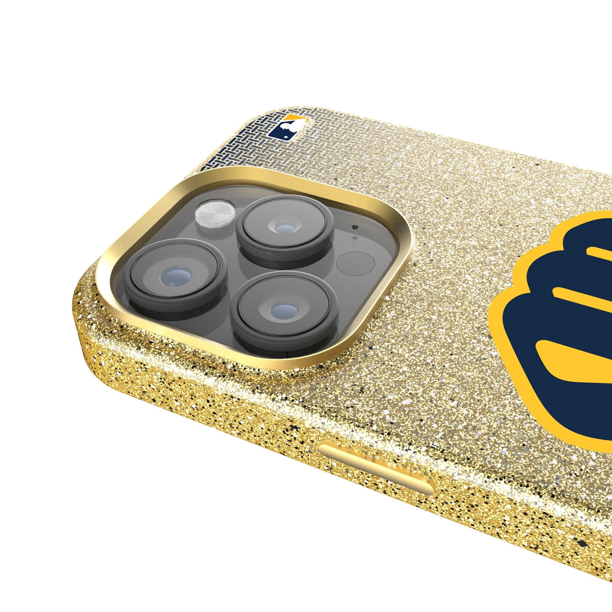 Milwaukee Brewers Linen Bling Phone Case for Apple iPhone 4
