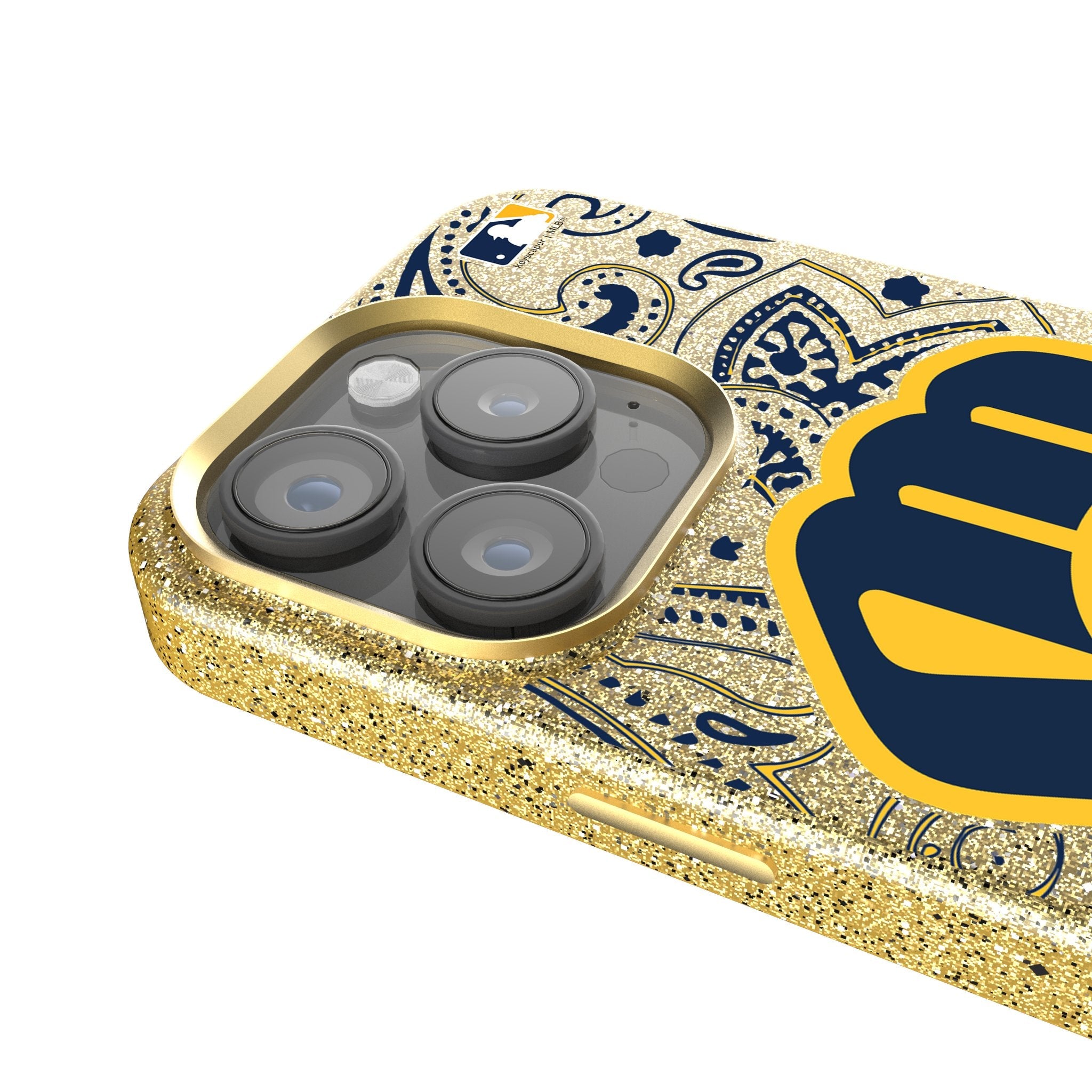 Milwaukee Brewers Paisley Bling Phone Case 4