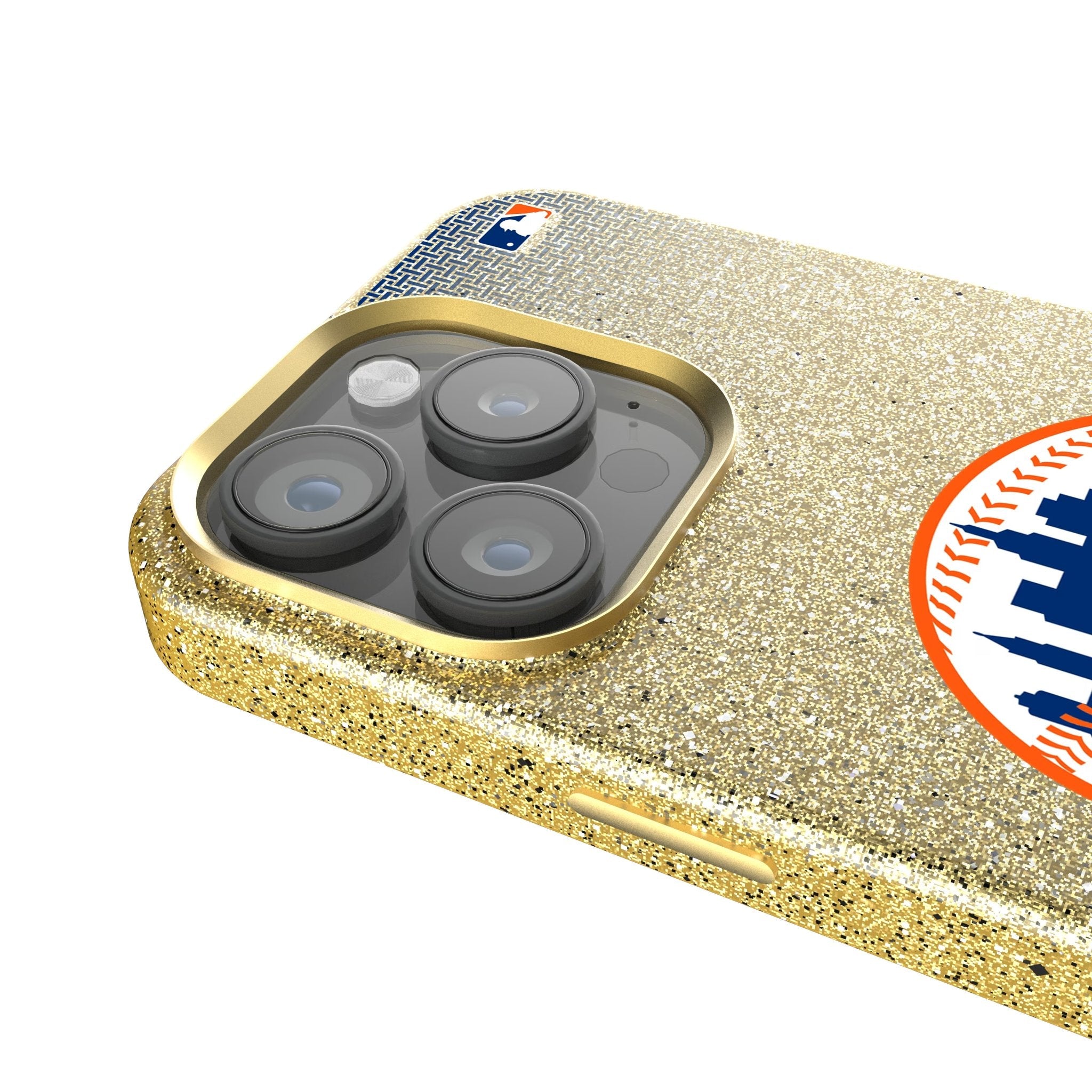 New York Mets Linen Bling Phone Case for Apple iPhone 4