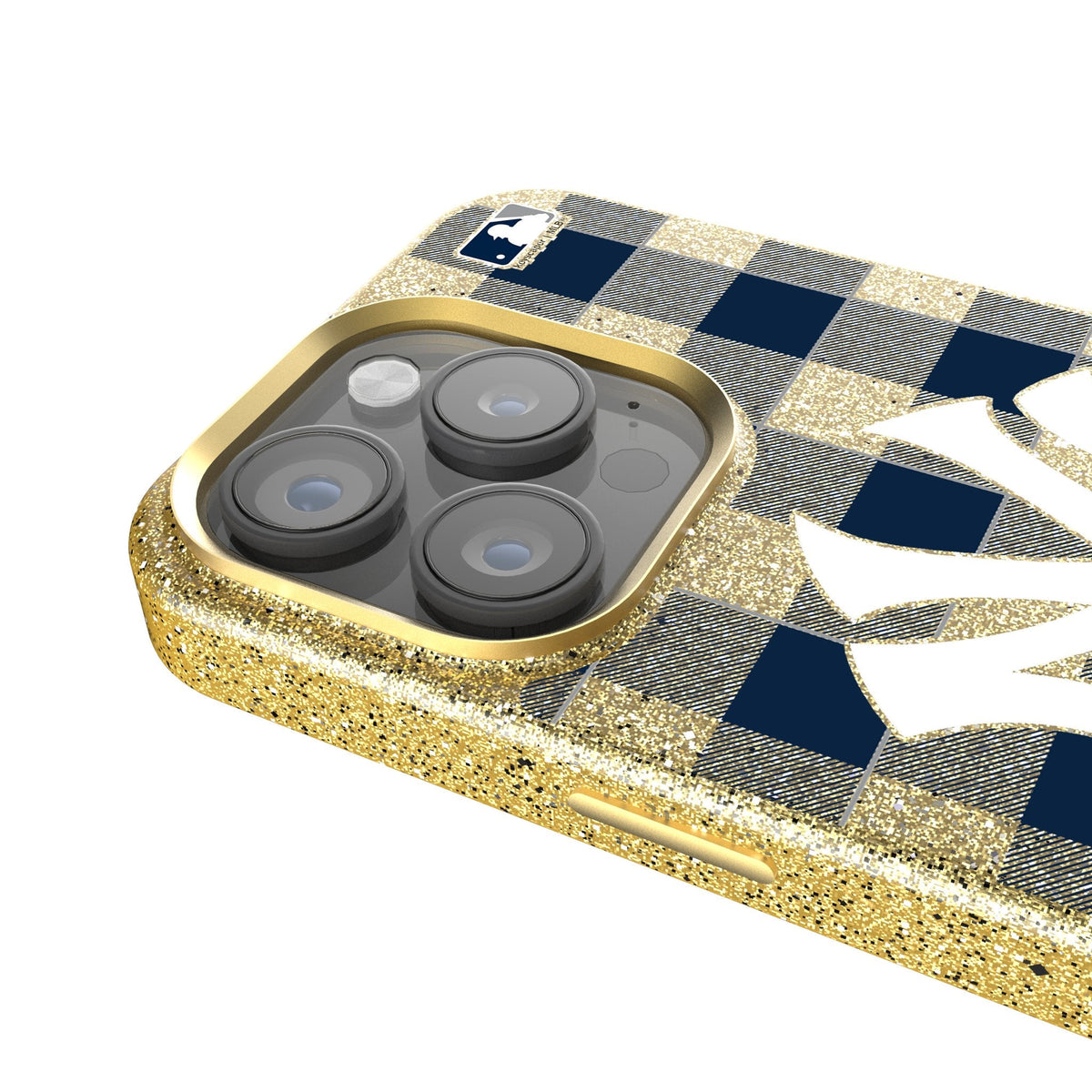New York Yankees Plaid Bling Phone Case 4