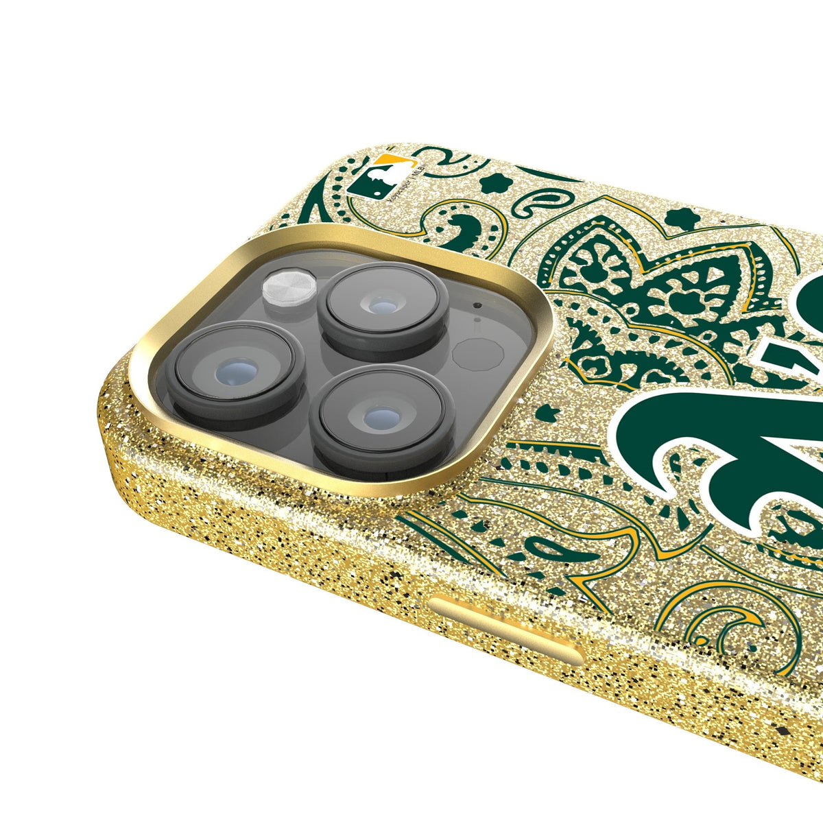 Oakland Athletics Paisley Bling Phone Case for Apple iPhone 4
