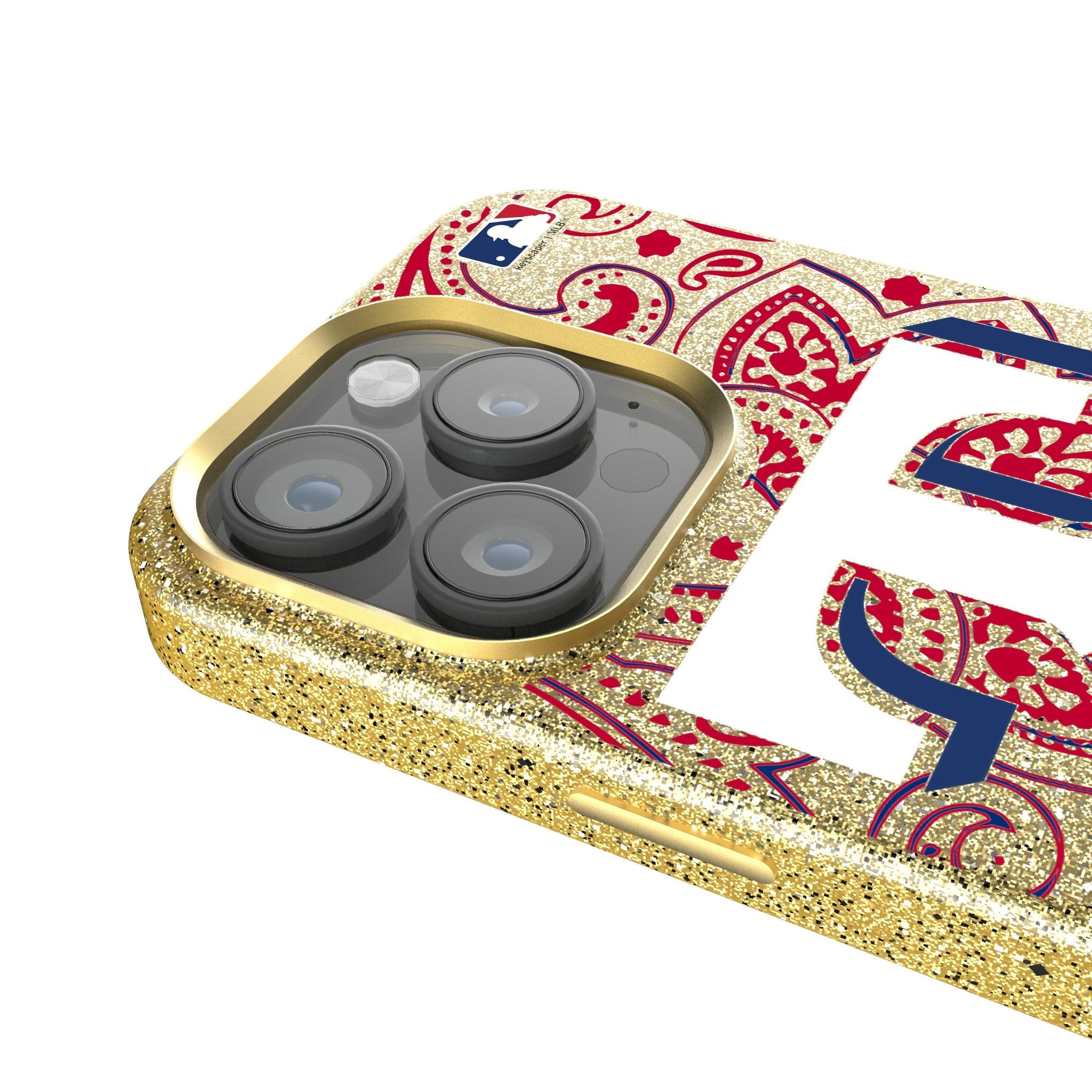 Texas Rangers Paisley Bling Phone Case for Apple iPhone 4