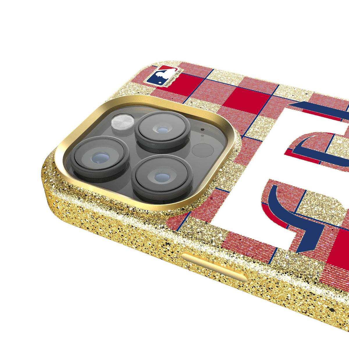 Texas Rangers Plaid Bling Phone Case for Apple iPhone 4
