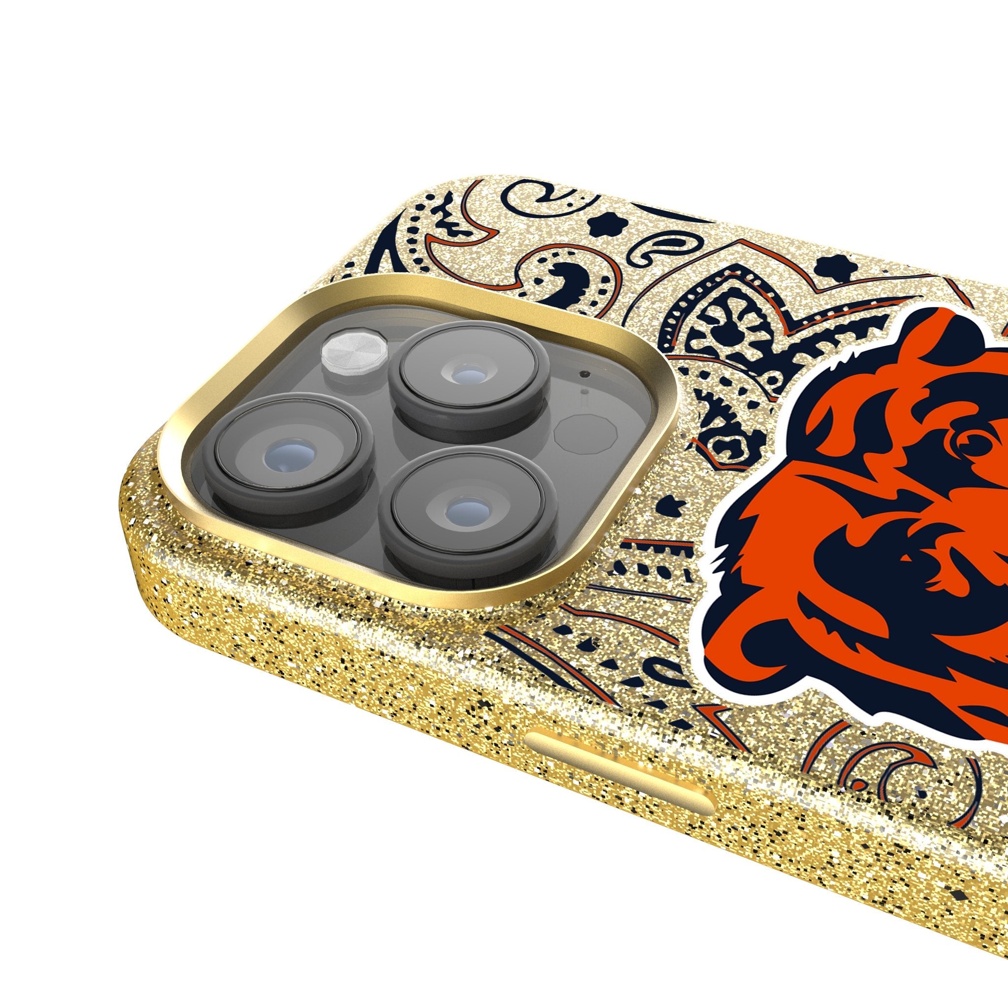 Chicago Bears Paisley Bling Phone Case 4