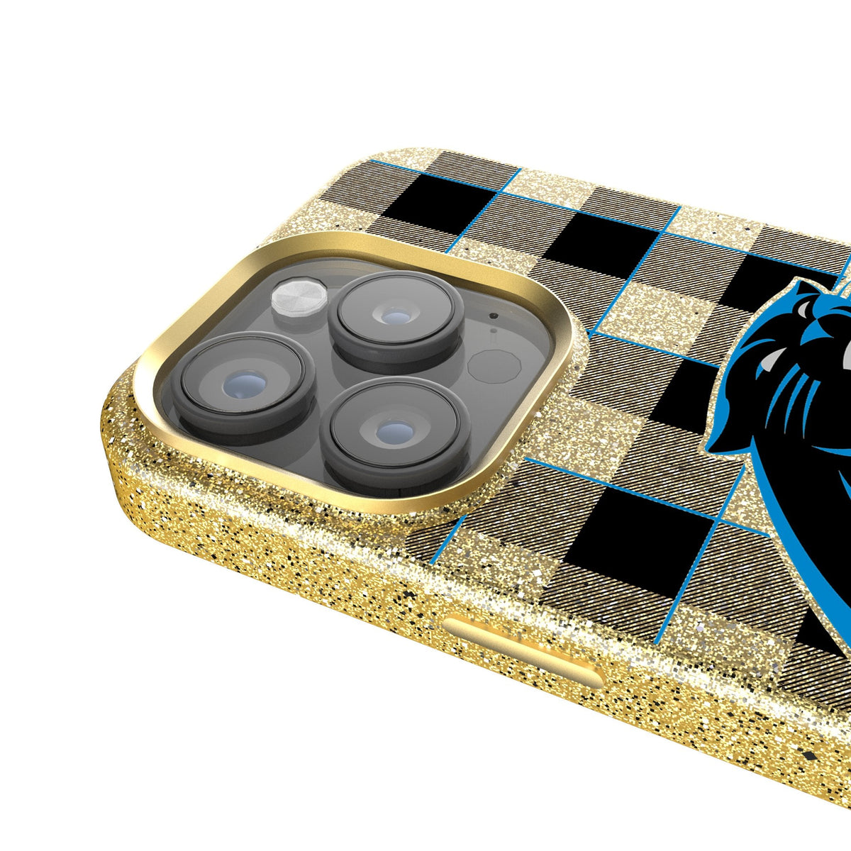 Carolina Panthers Plaid Bling Phone Case 4