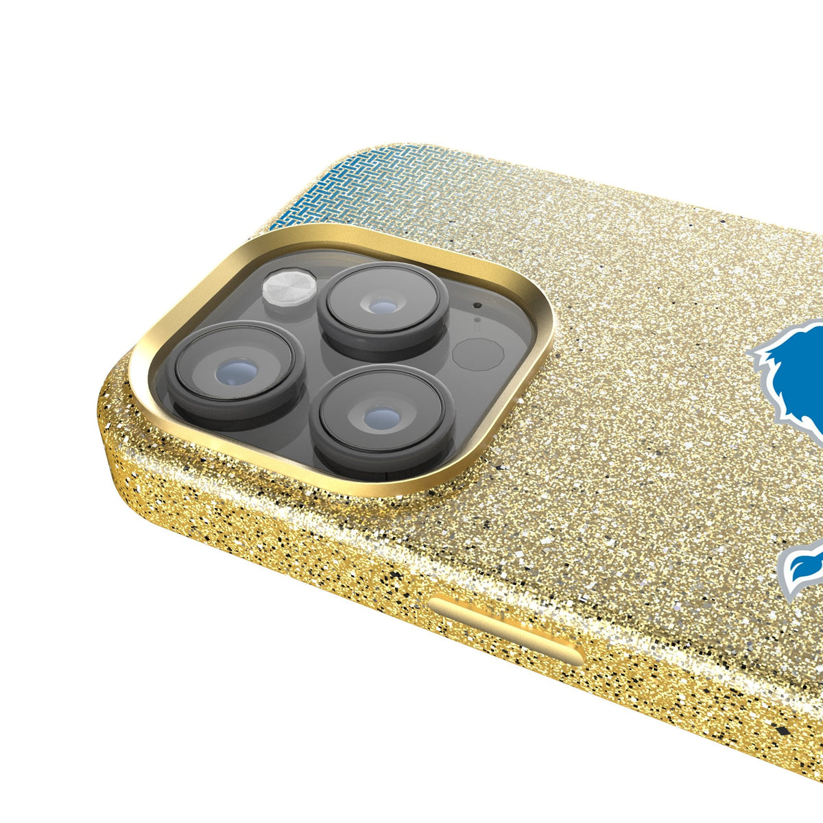 Detroit Lions Linen Bling Phone Case for Apple iPhone 4