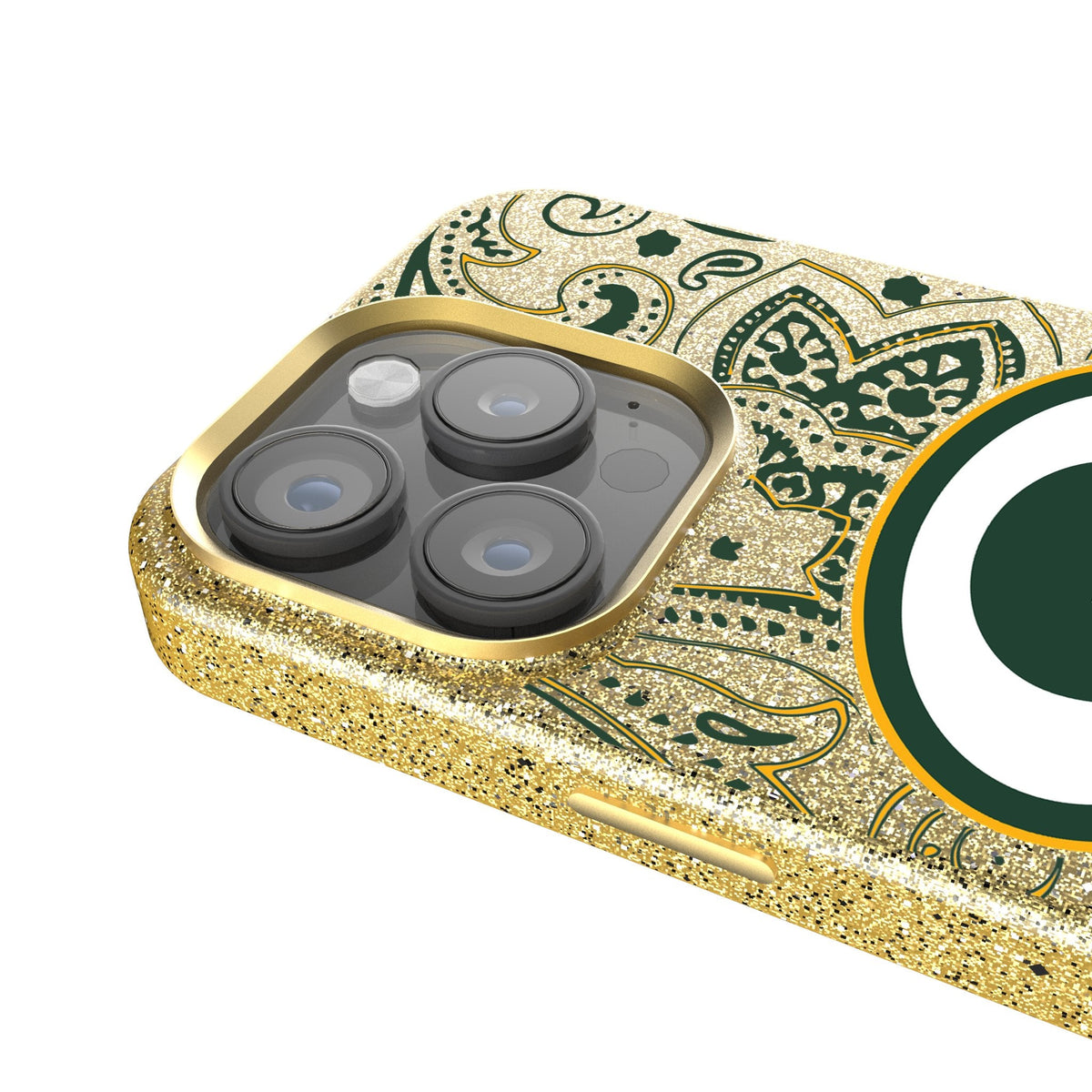 Green Bay Packers Paisley Bling Phone Case 4