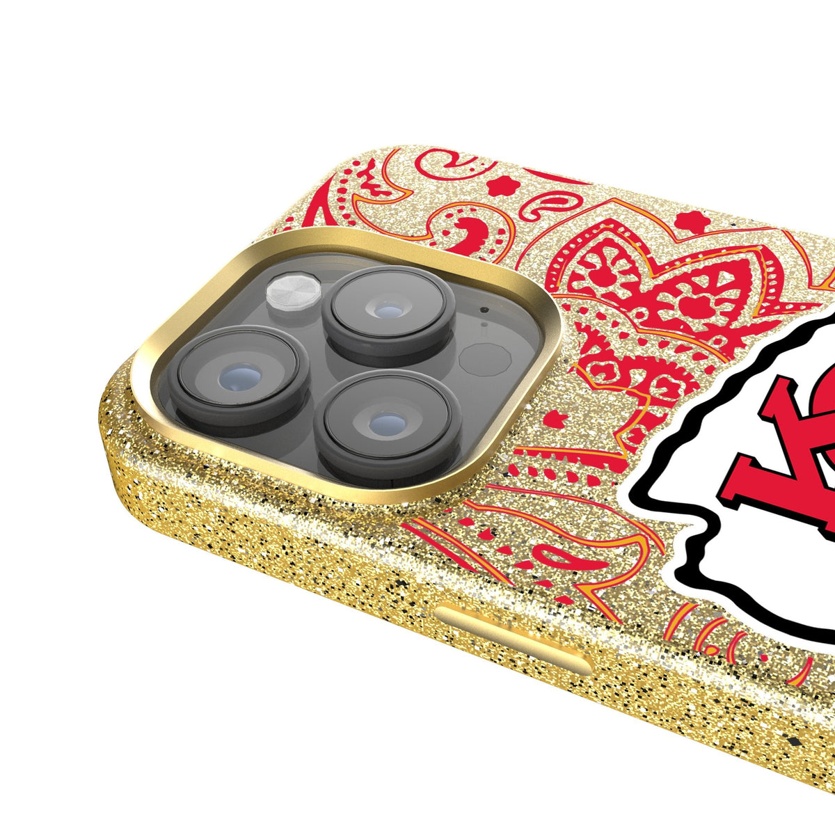 Kansas City Chiefs Paisley Bling Phone Case 4