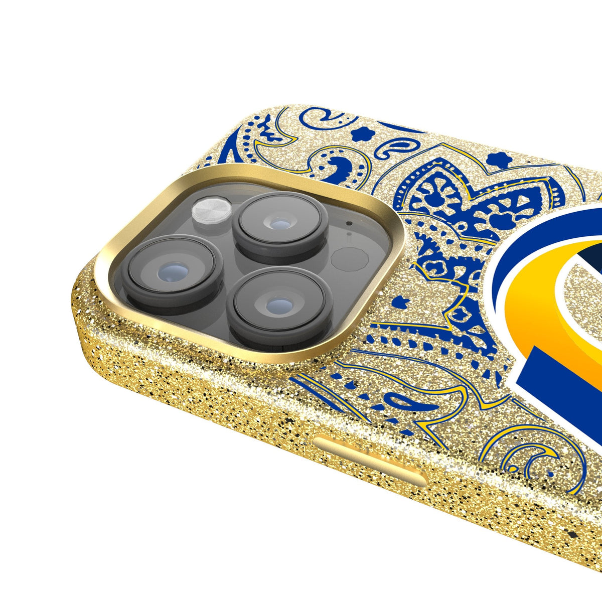 Los Angeles Rams Paisley Bling Phone Case 4