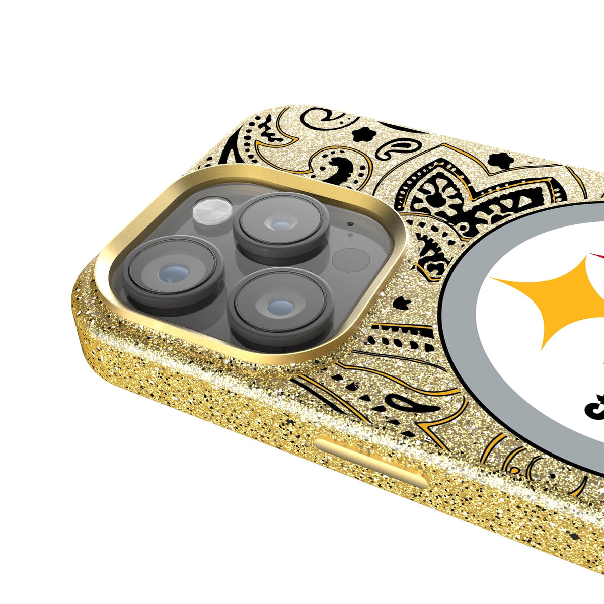 Pittsburgh Steelers Paisley Bling Phone Case 4