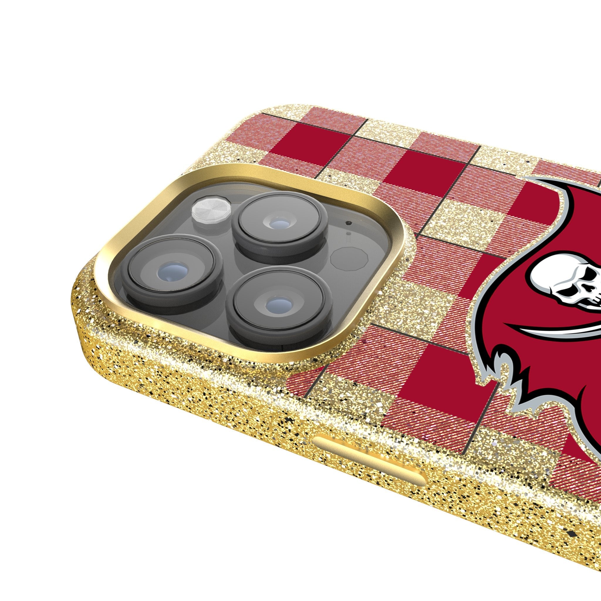 Tampa Bay Buccaneers Plaid Bling Phone Case 4