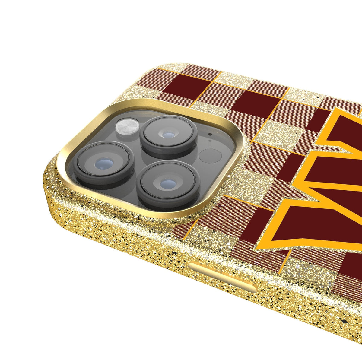 Washington Commanders Plaid Bling Phone Case 4