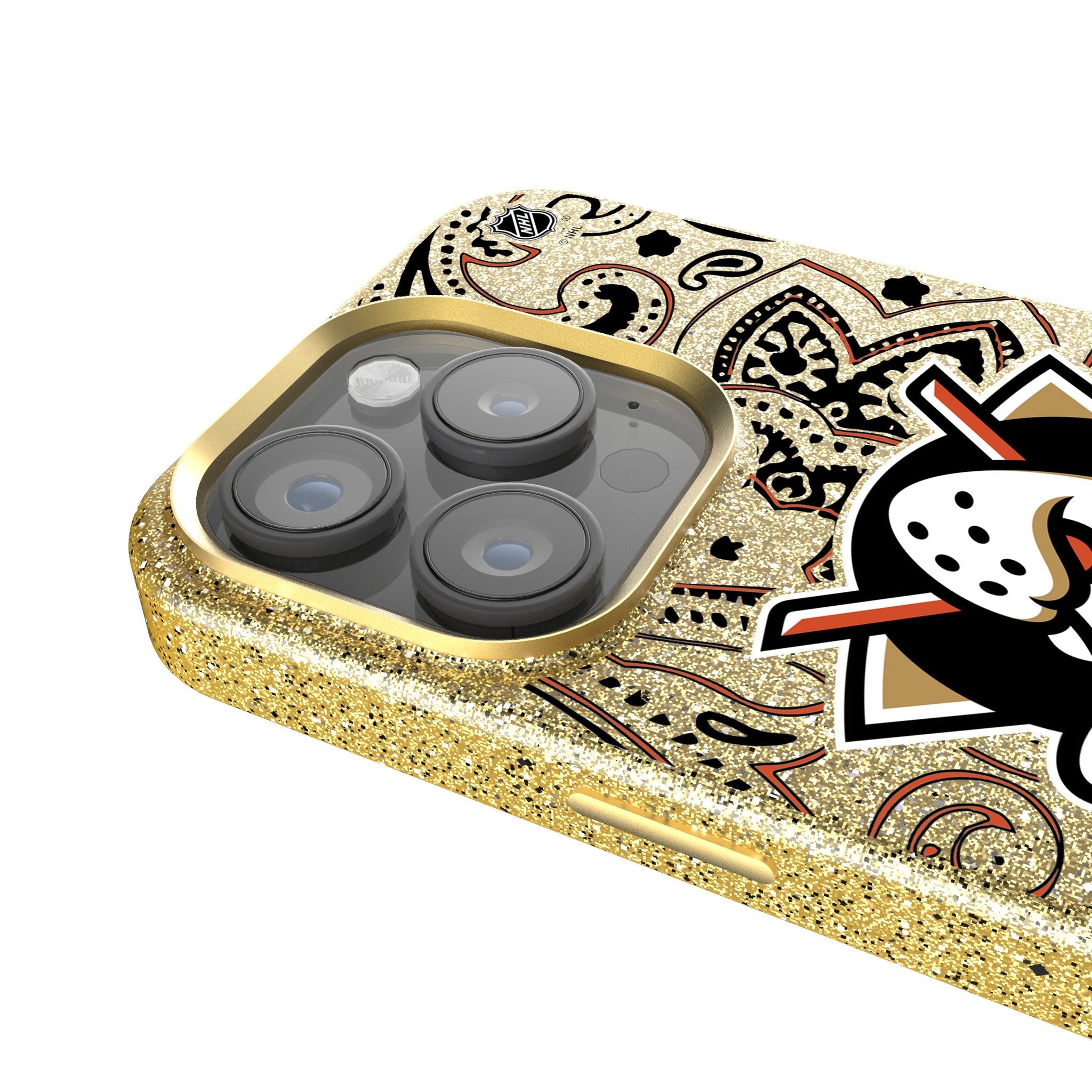 Anaheim Ducks Paisley Bling Phone Case 4
