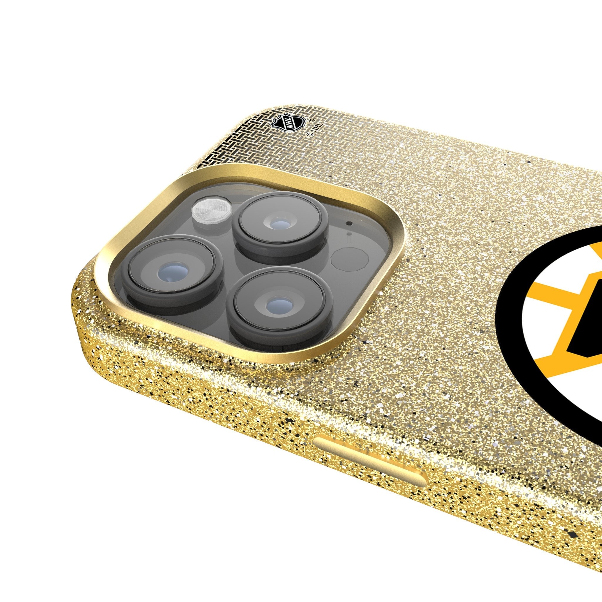 Boston Bruins Linen Bling Phone Case for Apple iPhone 4