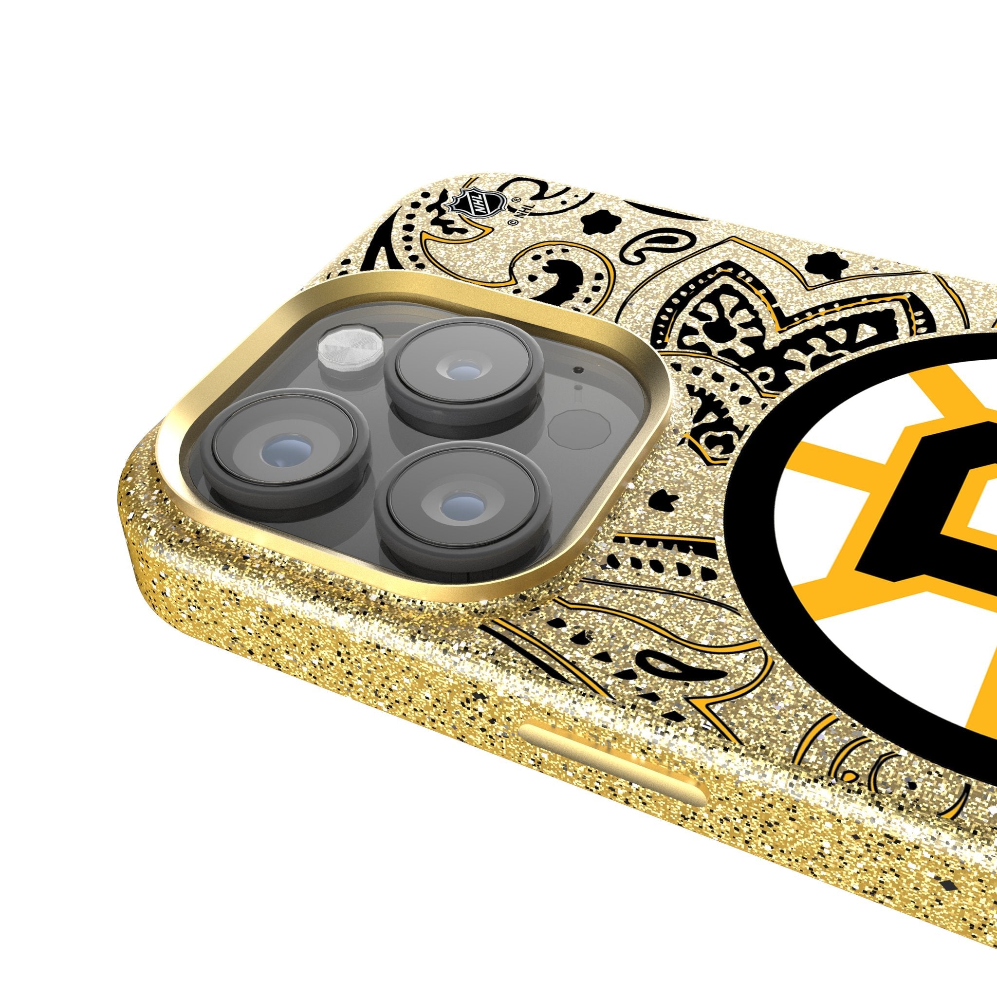 Boston Bruins Paisley Bling Phone Case for Apple iPhone 4