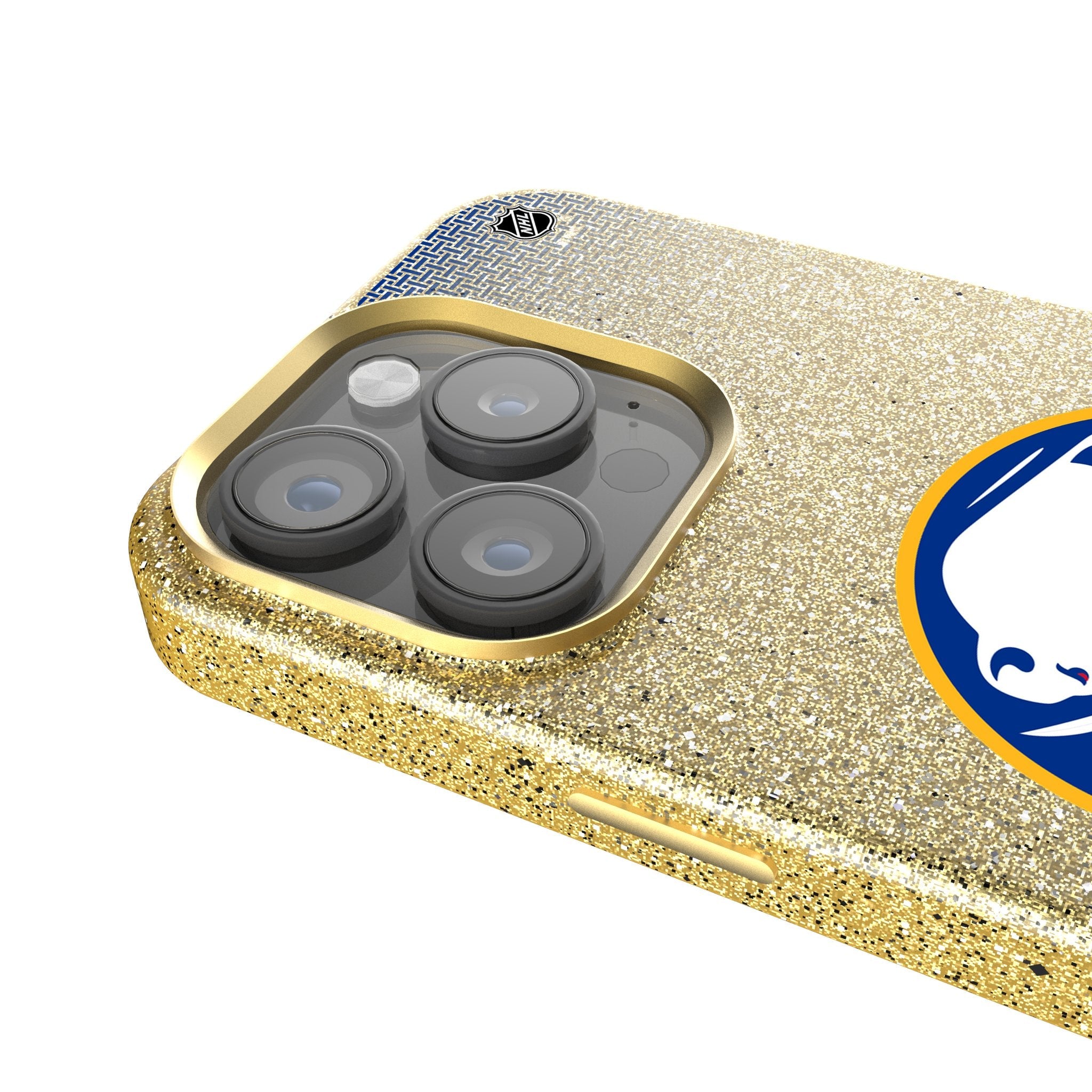 Buffalo Sabres Linen Bling Phone Case for Apple iPhone 4