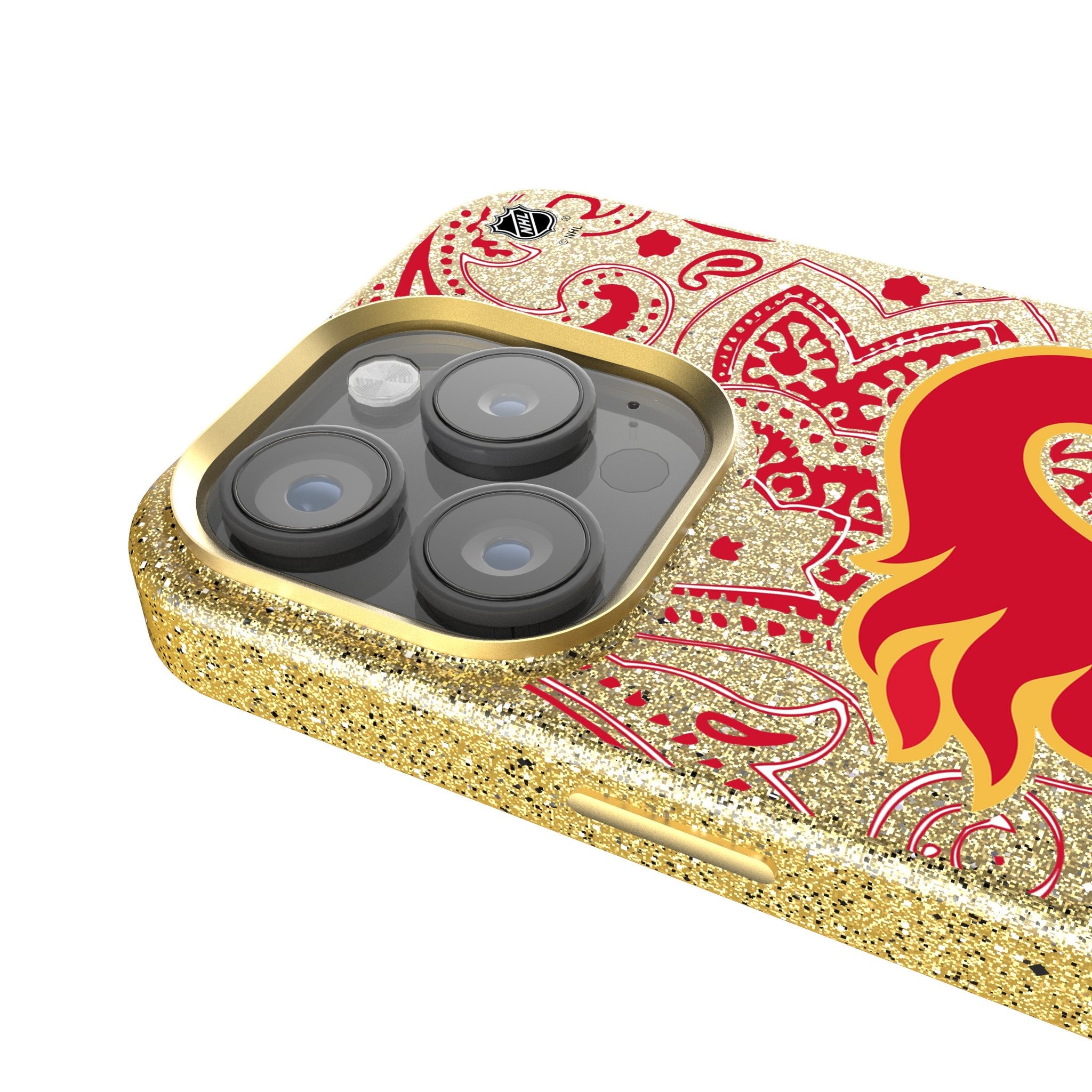 Calgary Flames Paisley Bling Phone Case 4
