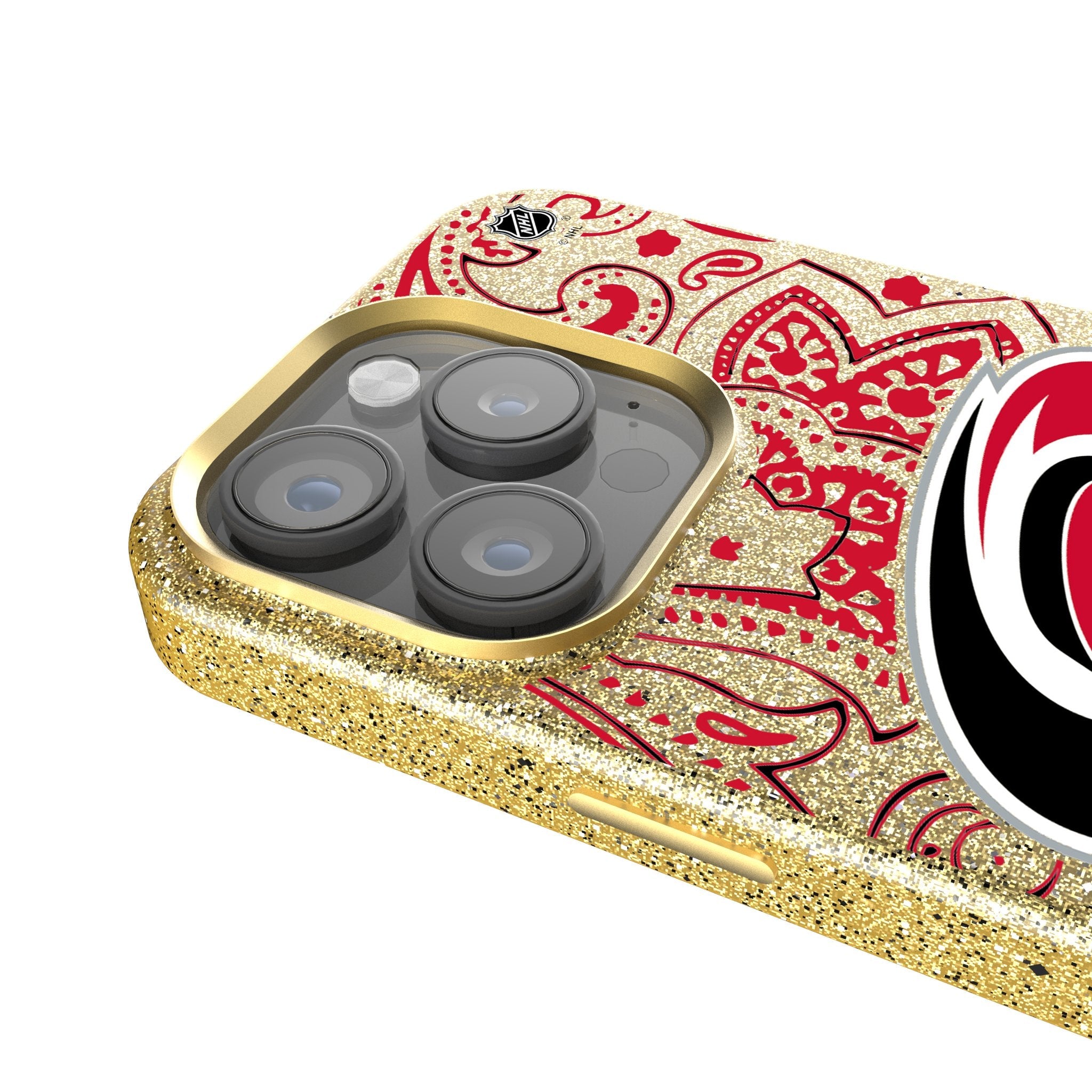 Carolina Hurricanes Paisley Bling Phone Case 4