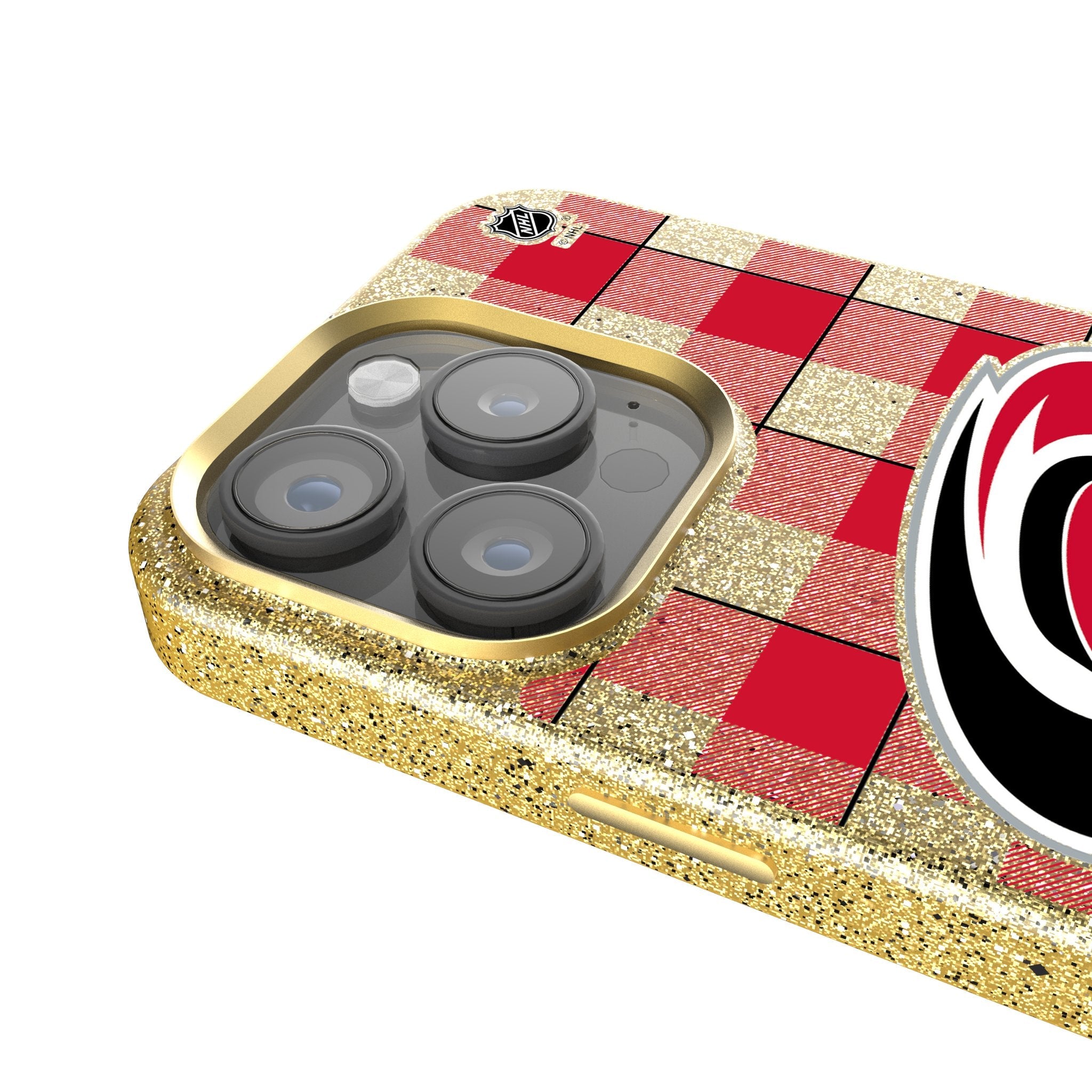 Carolina Hurricanes Plaid Bling Phone Case 4