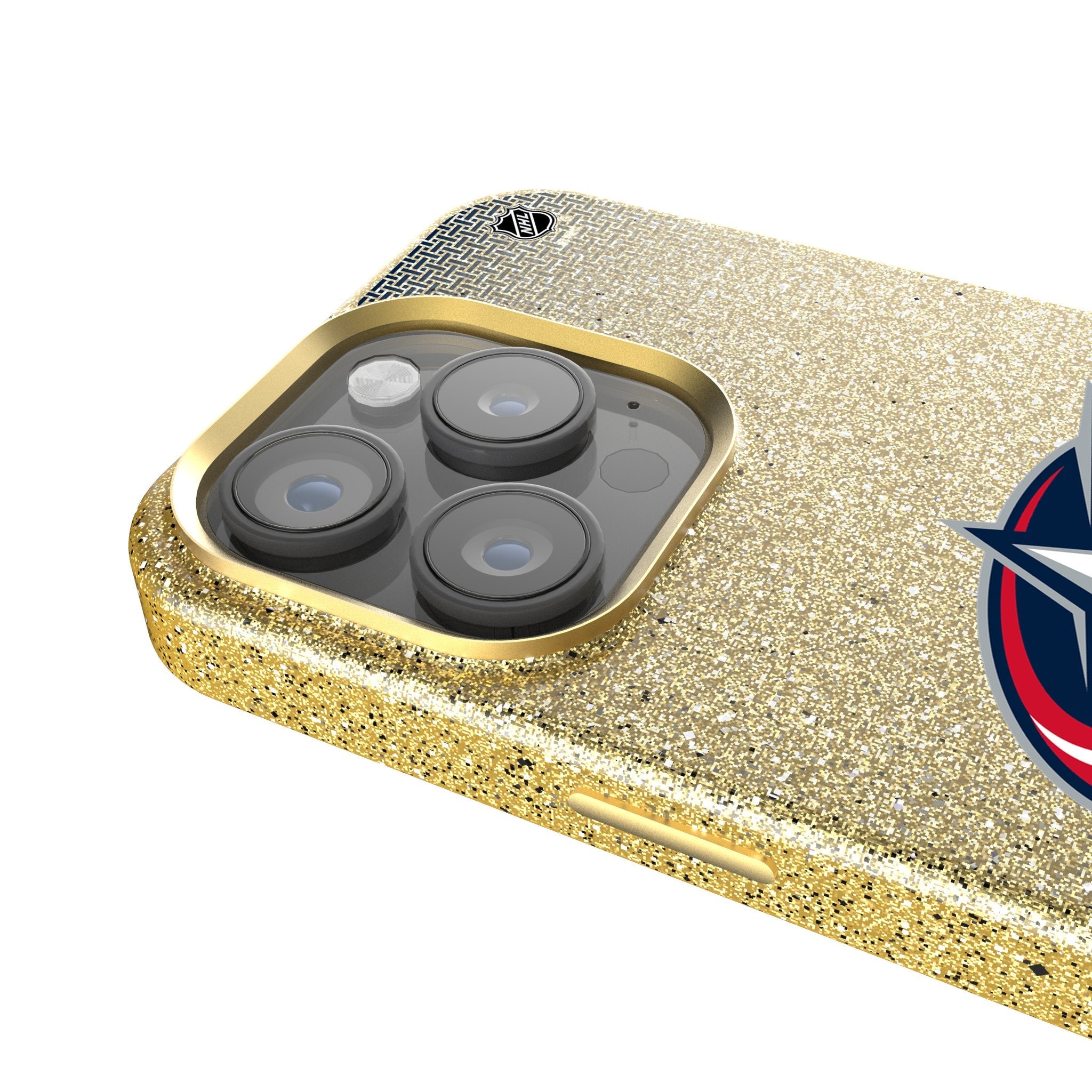 Columbus Blue Jackets Linen Bling Phone Case for Apple iPhone 4
