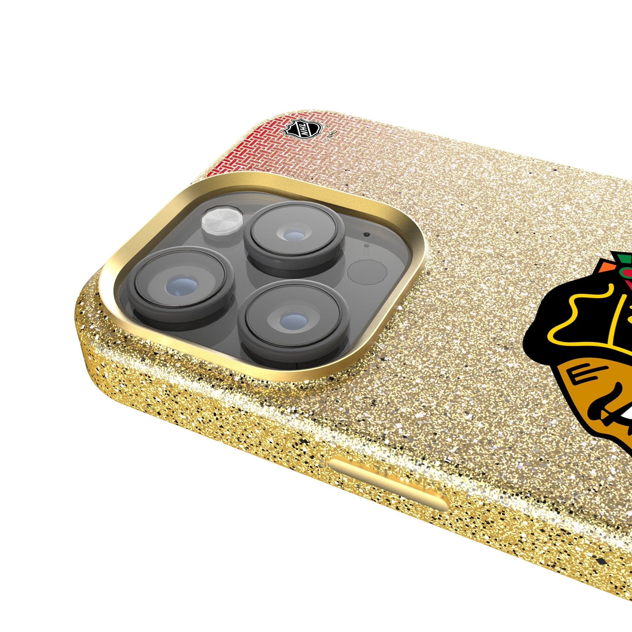 Chicago Blackhawks Linen Bling Phone Case for Apple iPhone 4