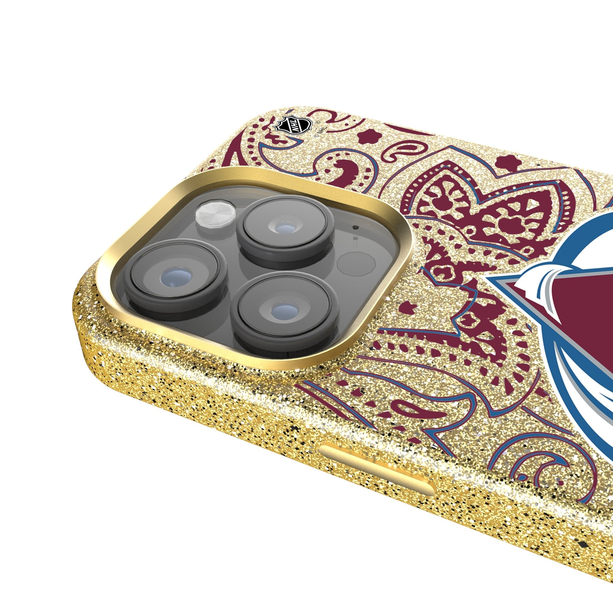 Colorado Avalanche Paisley Bling Phone Case 4
