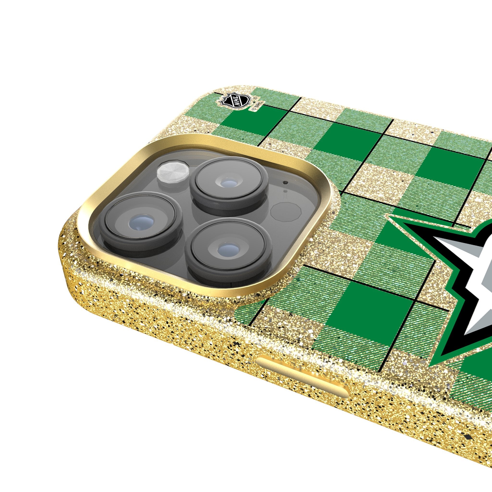 Dallas Stars Plaid Bling Phone Case 4