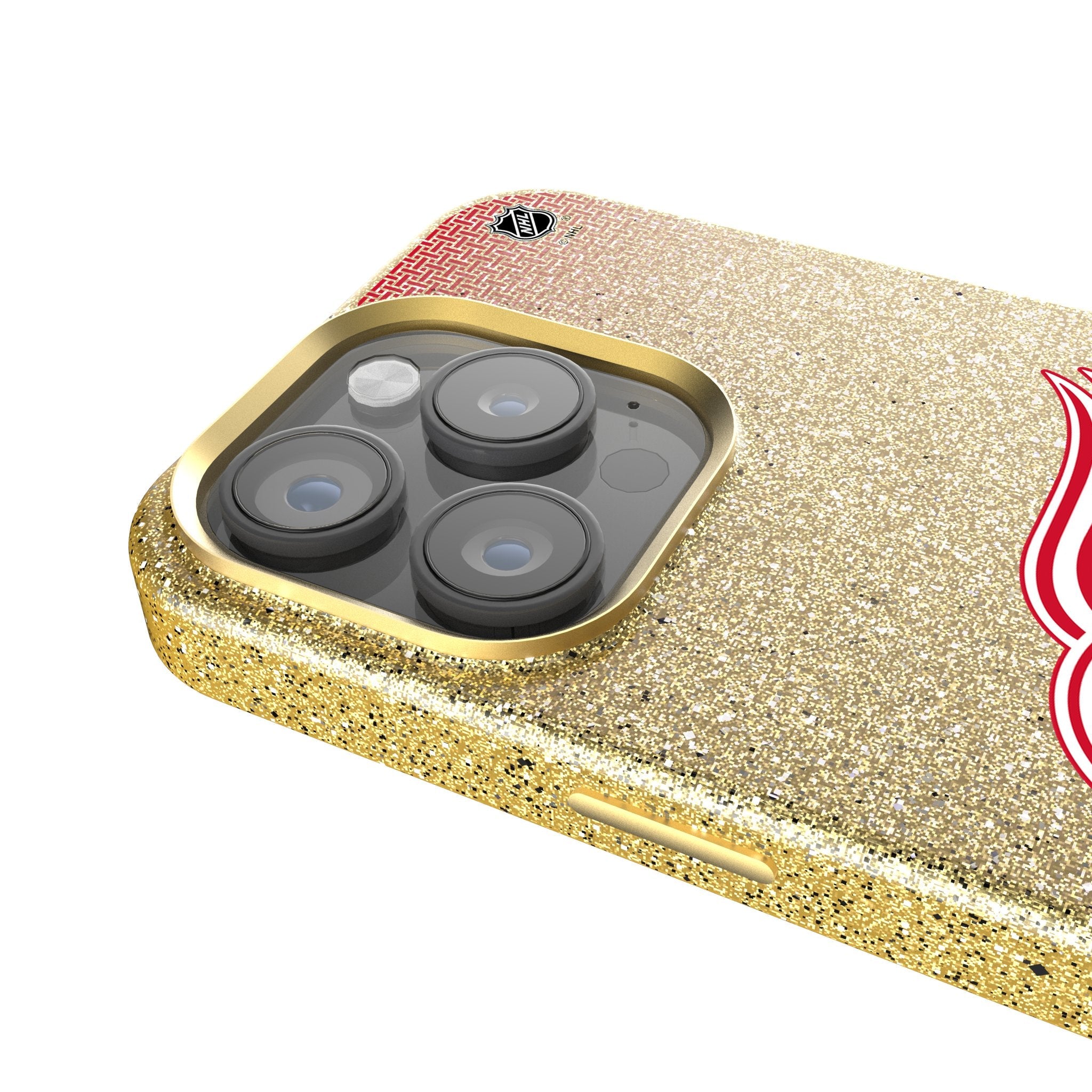Detroit Red Wings Linen Bling Phone Case for Apple iPhone 4