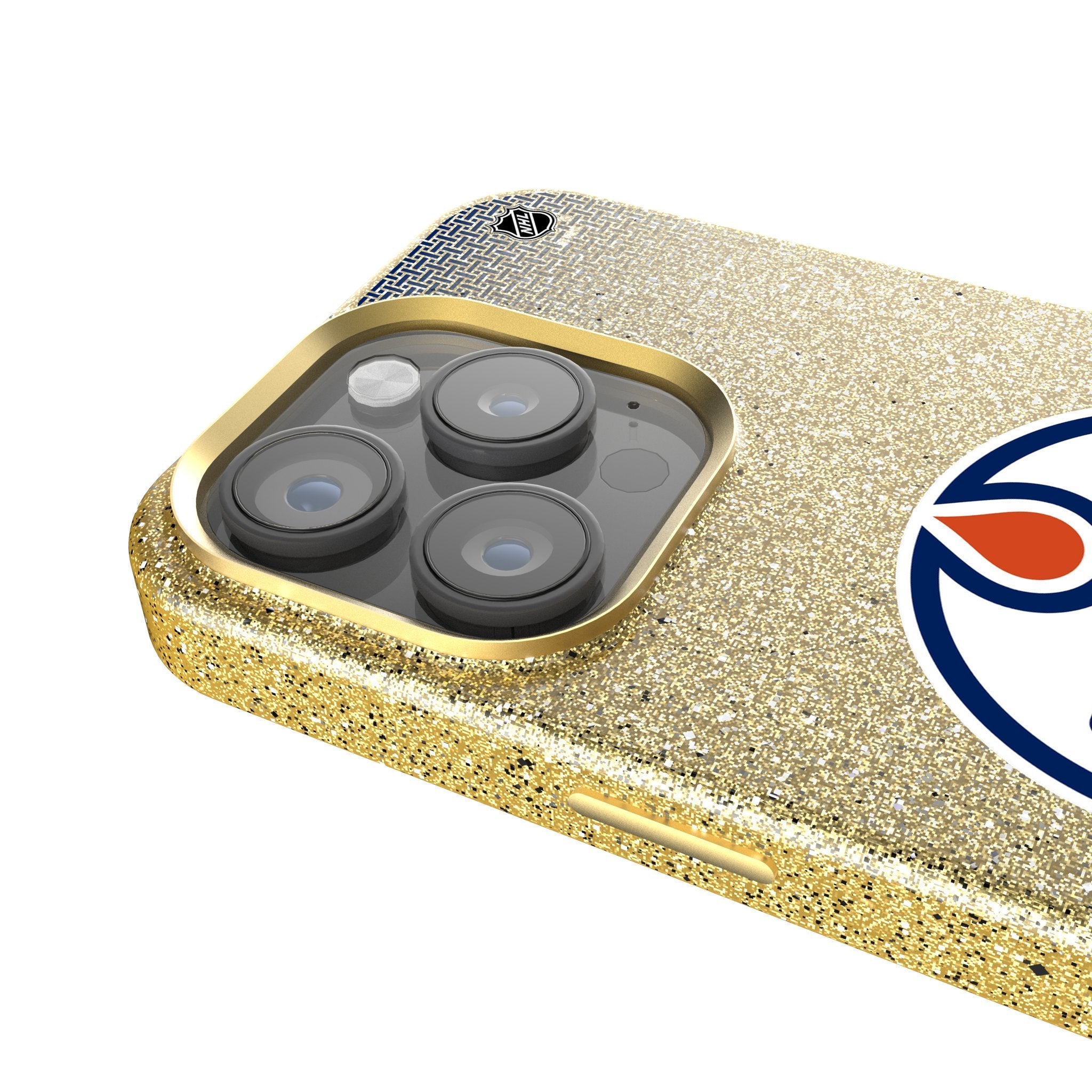 Edmonton Oilers Linen Bling Phone Case for Apple iPhone 4