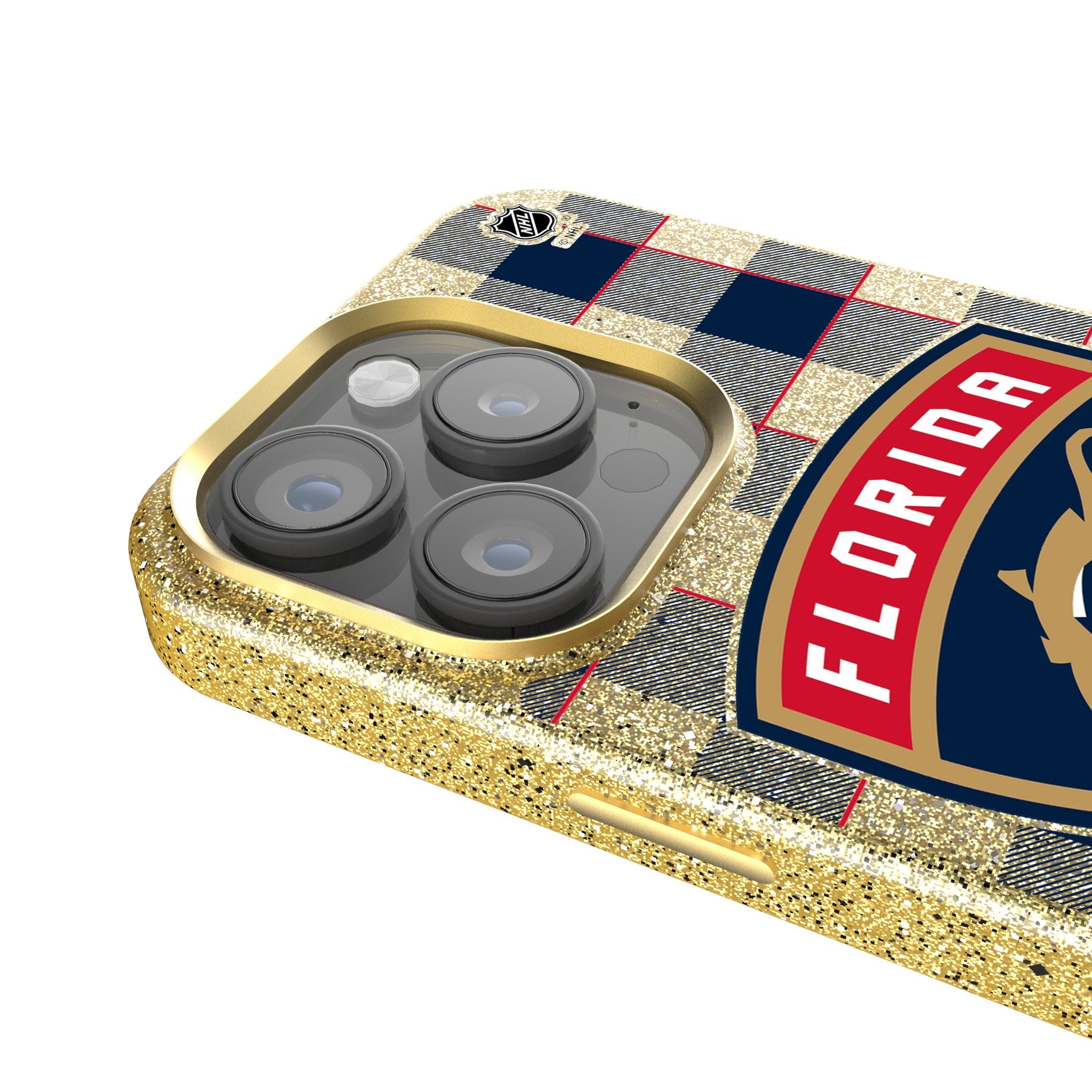 Florida Panthers Plaid Bling Phone Case 4