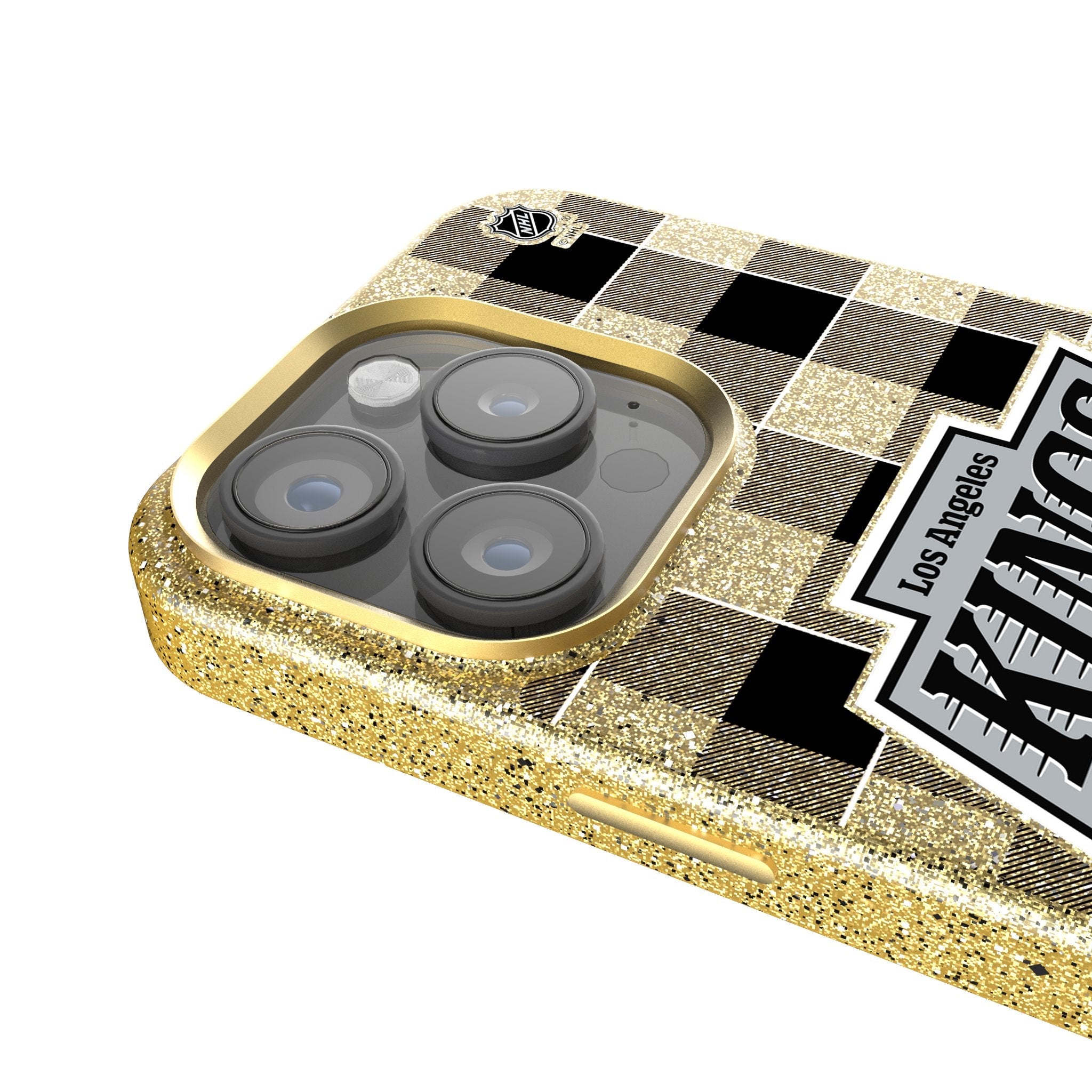 LA Kings Plaid Bling Phone Case 4