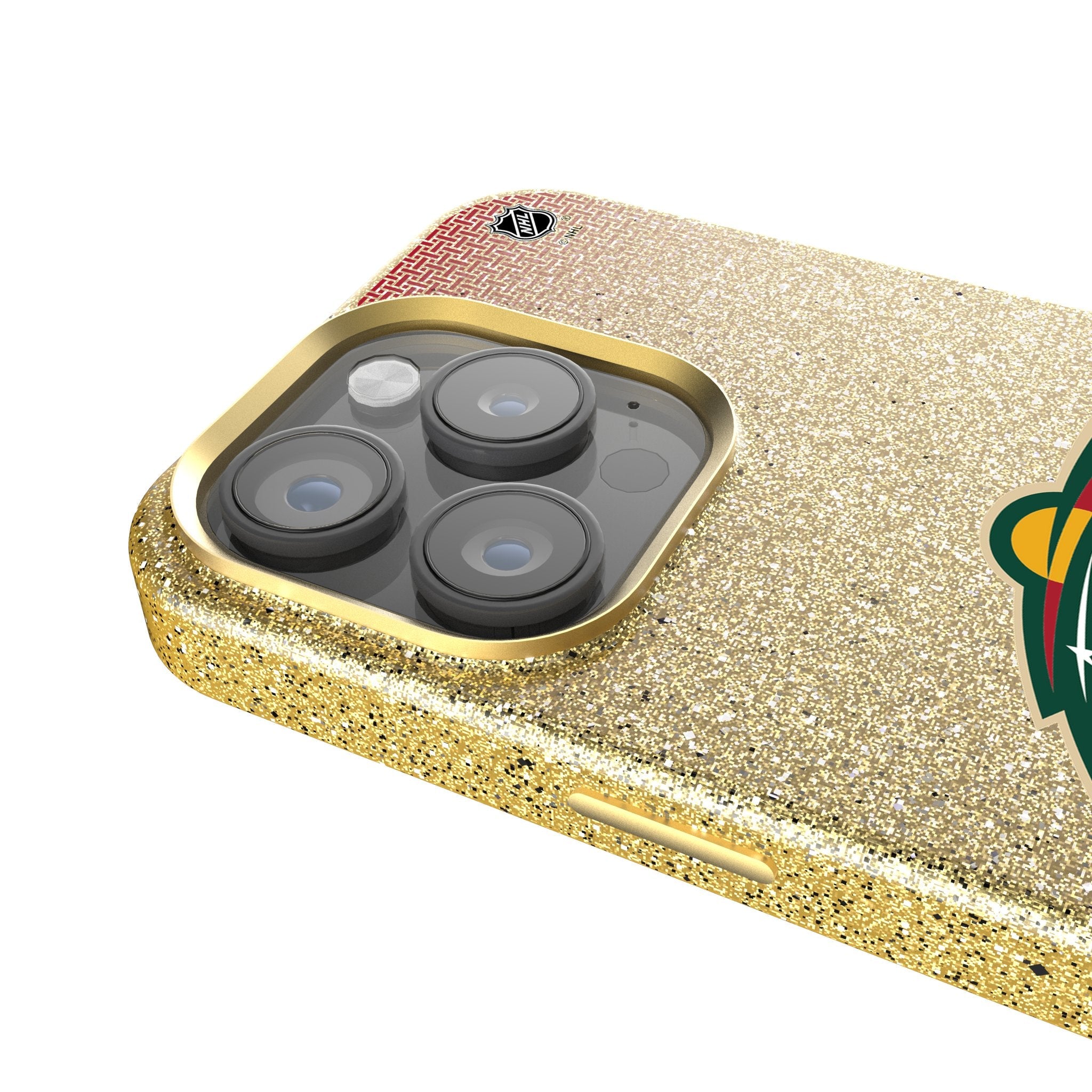 Minnesota Wild Linen Bling Phone Case for Apple iPhone 4