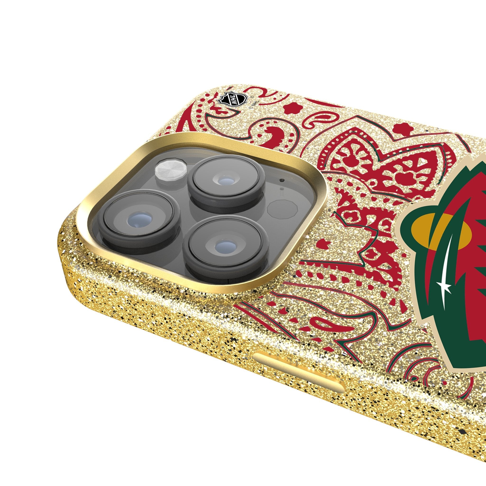 Minnesota Wild Paisley Bling Phone Case 4