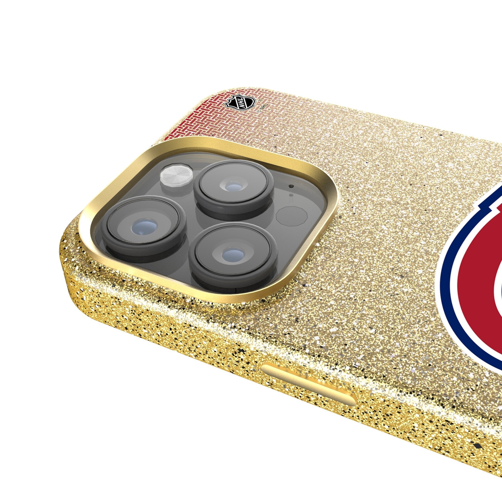 Montreal Canadiens Linen Bling Phone Case for Apple iPhone 4