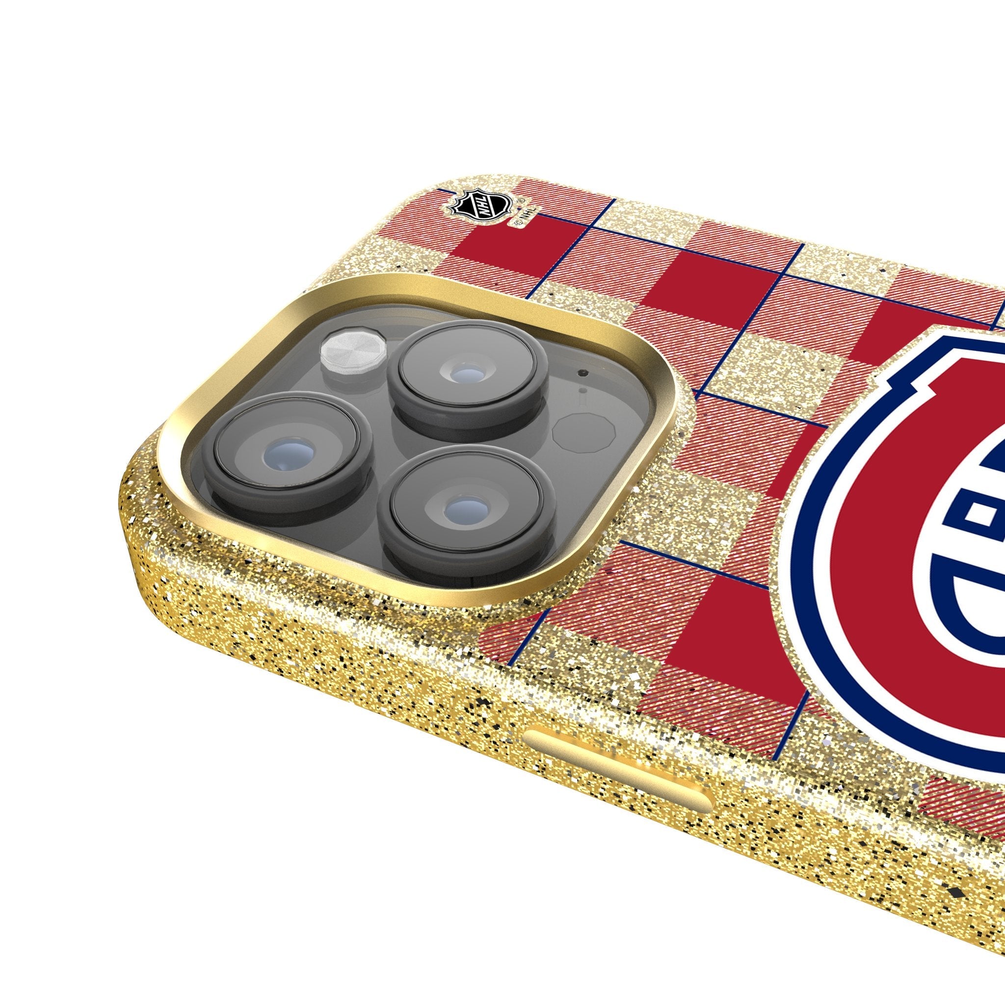Montreal Canadiens Plaid Bling Phone Case 4