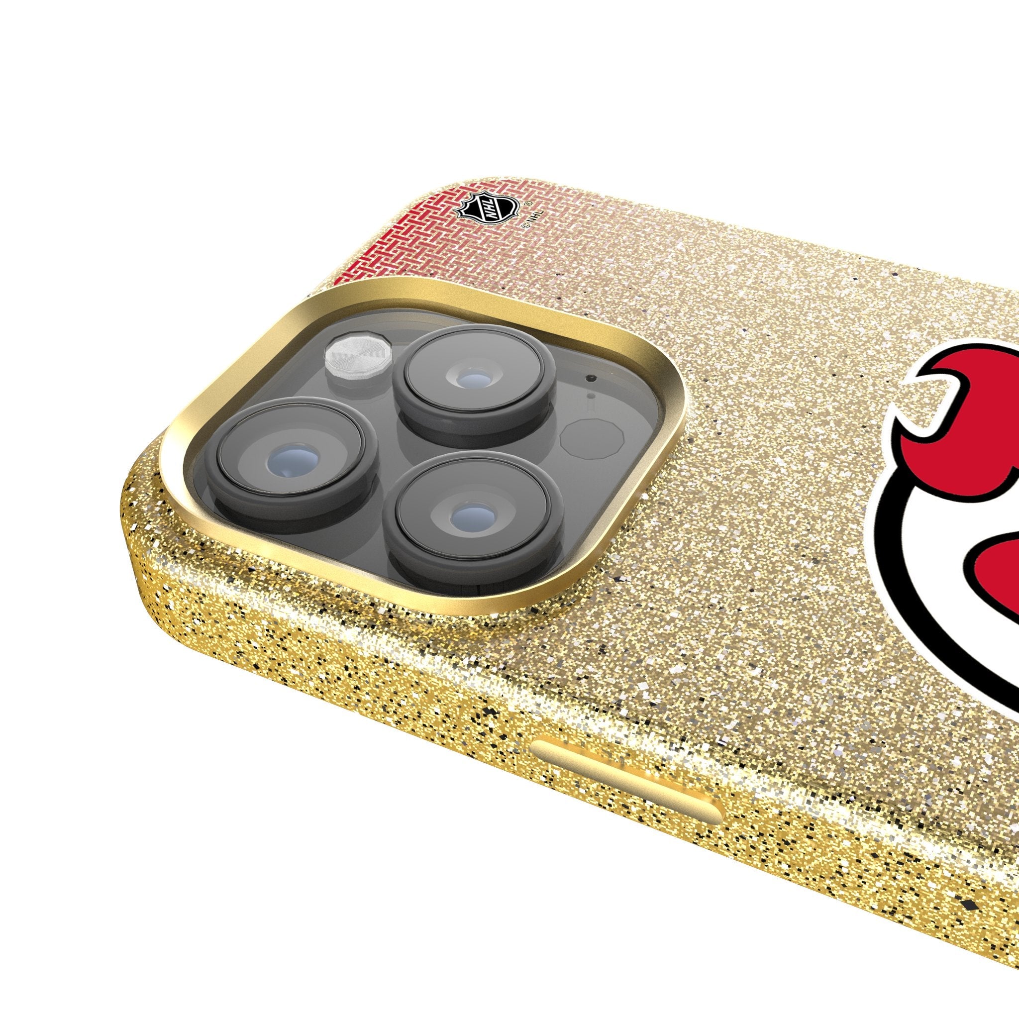New Jersey Devils Linen Bling Phone Case for Apple iPhone 4