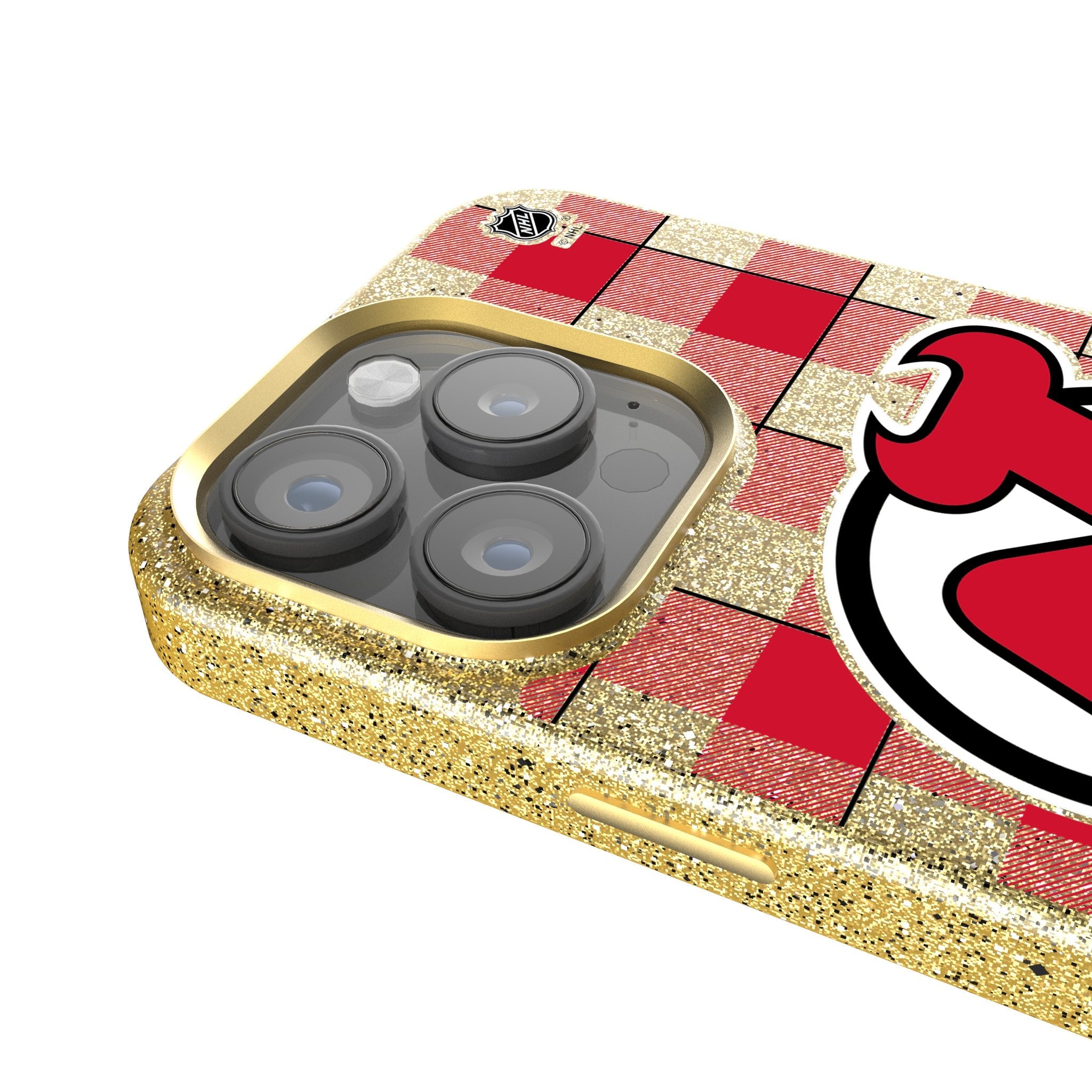 New Jersey Devils Plaid Bling Phone Case 4