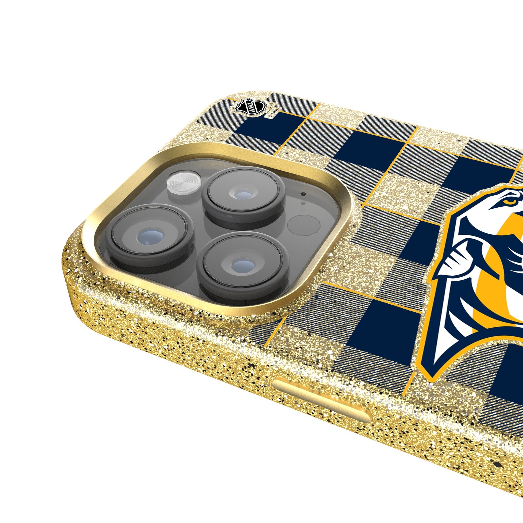 Nashville Predators Plaid Bling Phone Case 4